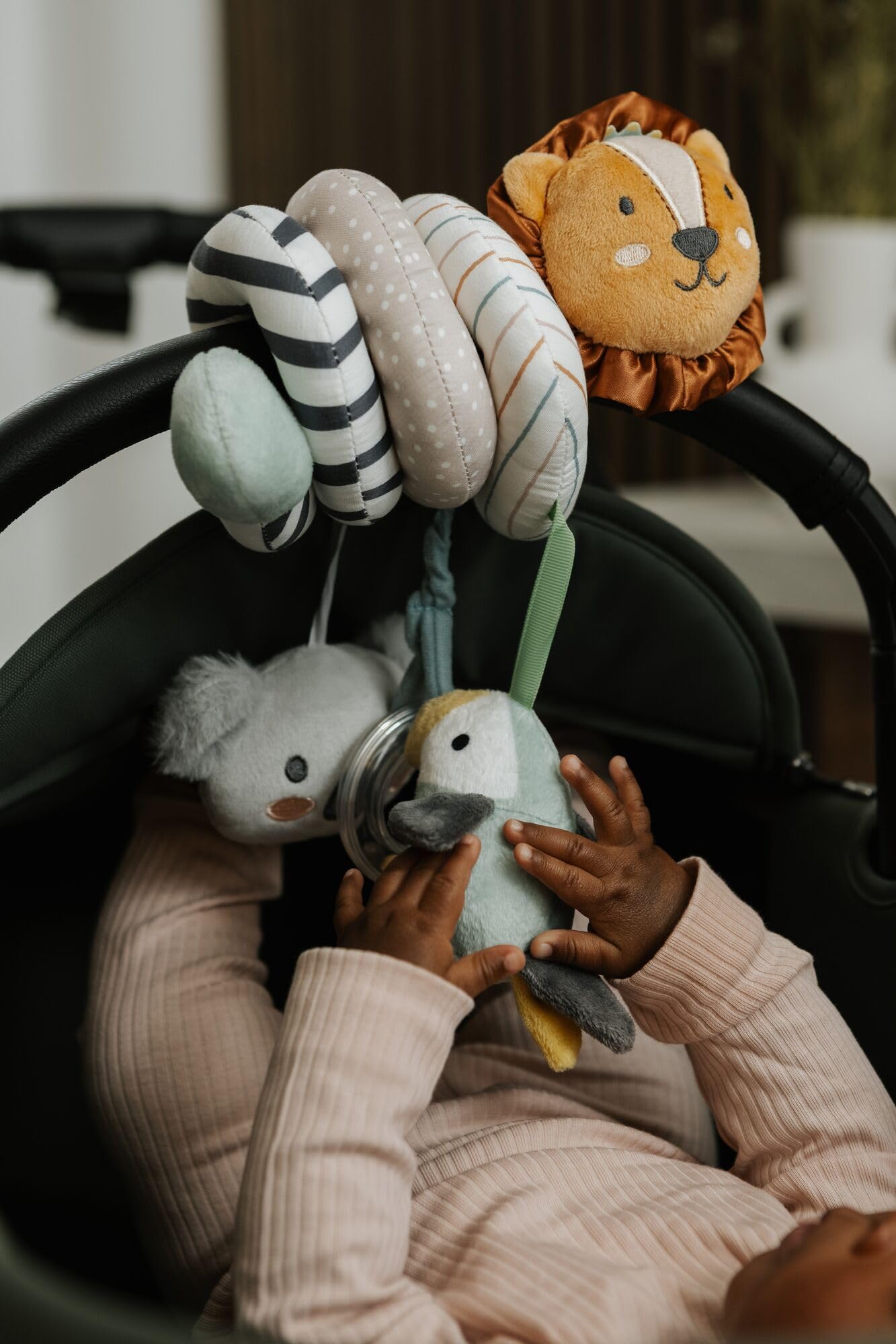 Nuby Animal Adventures Activity Spiral - Sensory Pram Toy for Babies 0-3 Years 9