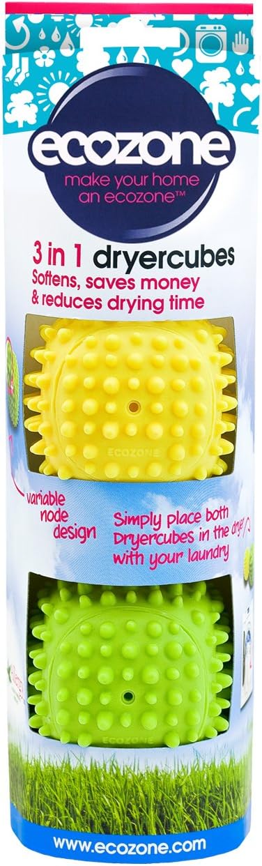 Ecozone - Dryer Cubes Tumble Dryer Balls (Pack of 2)