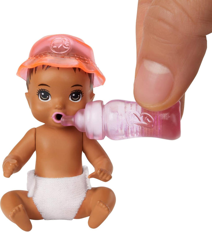 Barbie Skipper Babysitters Inc Doll and Accessories Playset - Color-Change Baby Doll for Ages 3+