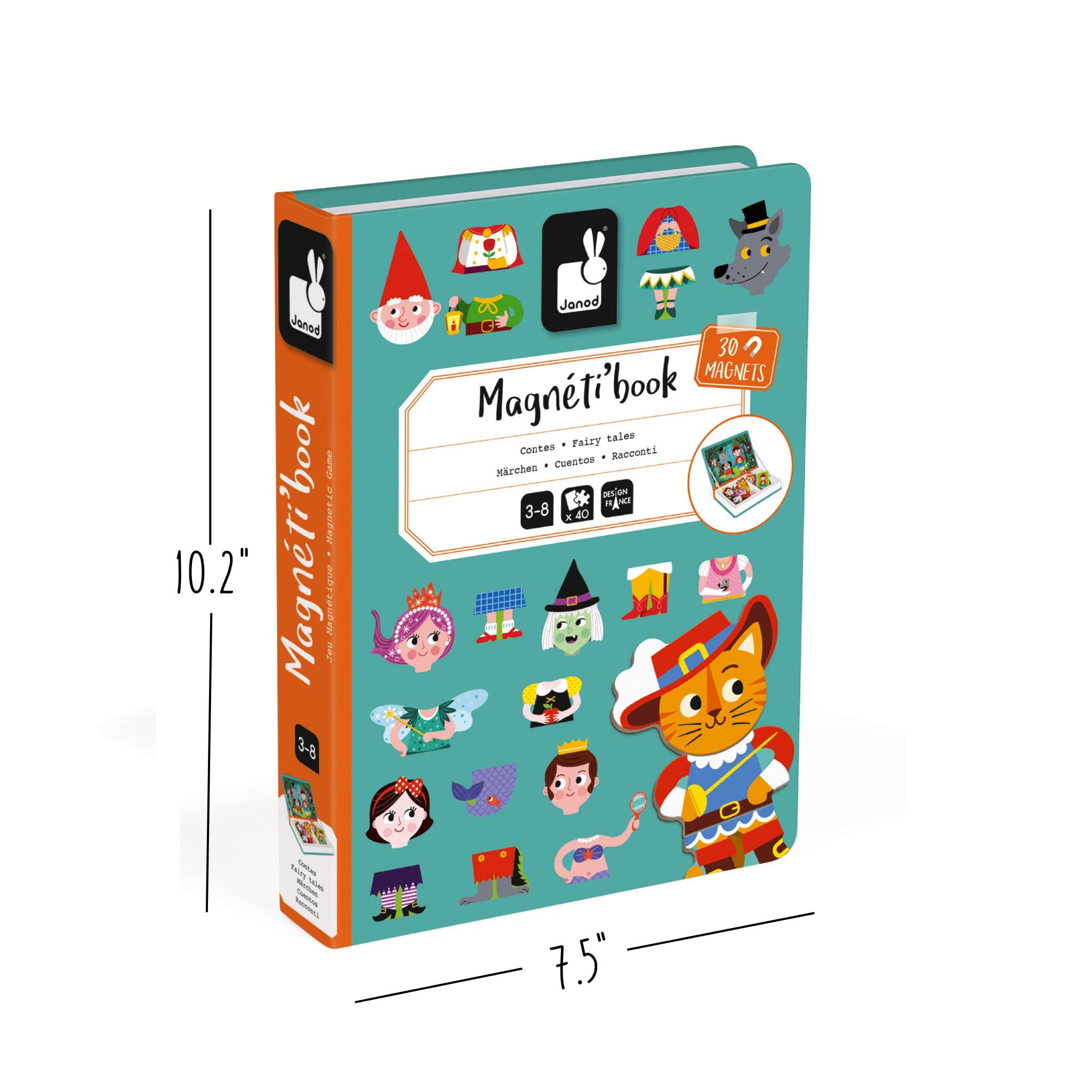 Janod Magneti'Book Story Book - 40-Piece Magnetic Educational Set for Ages 3+ 15