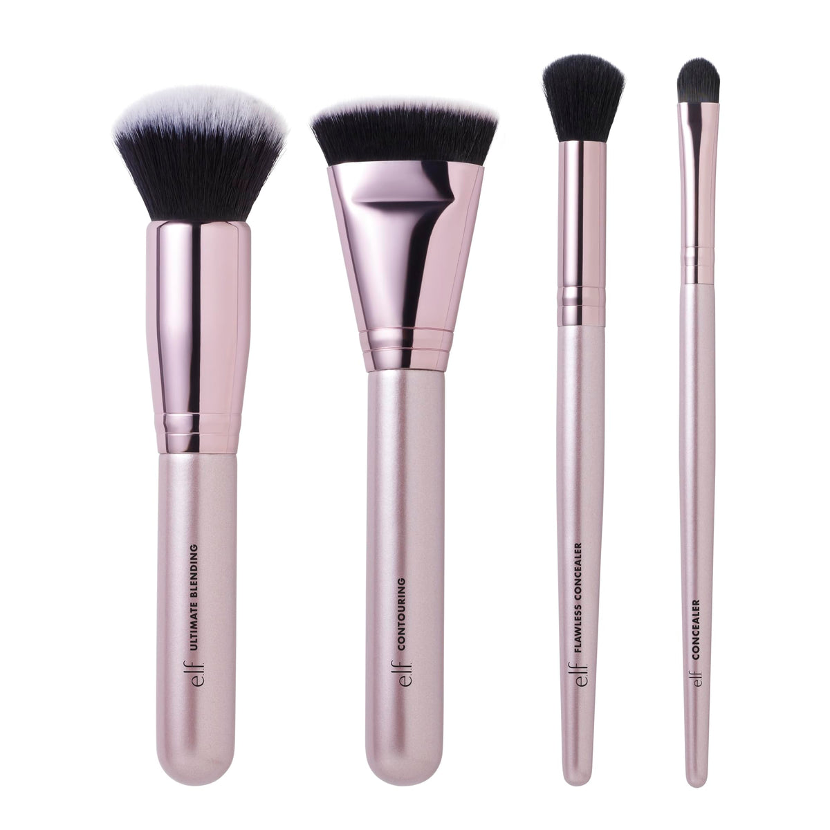 e.l.f. Complexion Perfection Brush Kit - 4-Piece Synthetic Brush Set