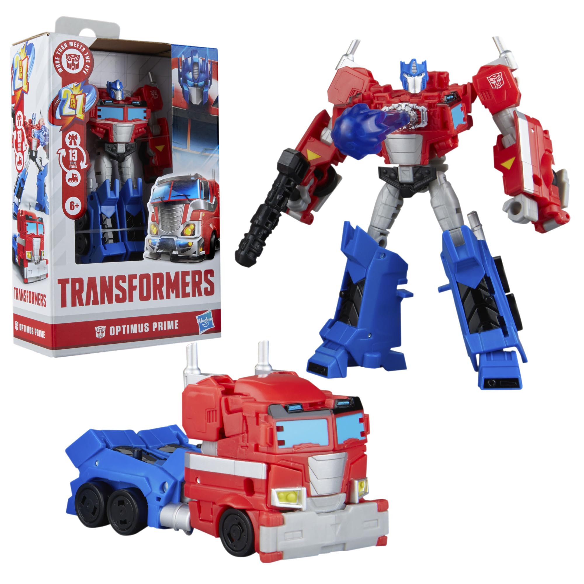 Transformers Optimus Prime Action Figure - 2-in-1 Conversion | 5-Inch Robot | 13 Steps