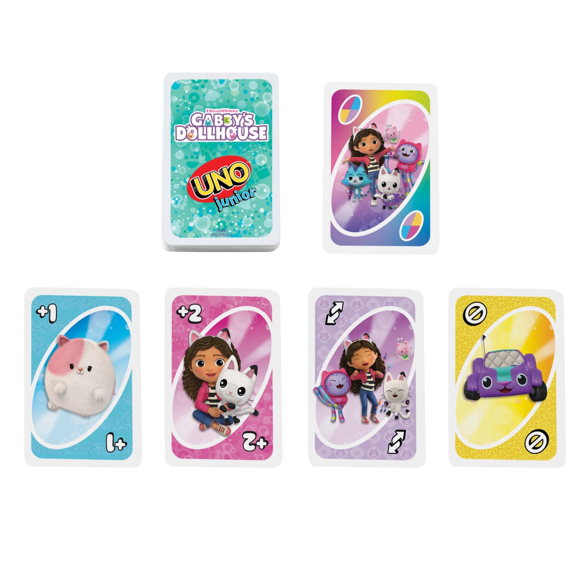 Mattel Games UNO Junior Gabby's Dollhouse Card Game for Kids and Family 4