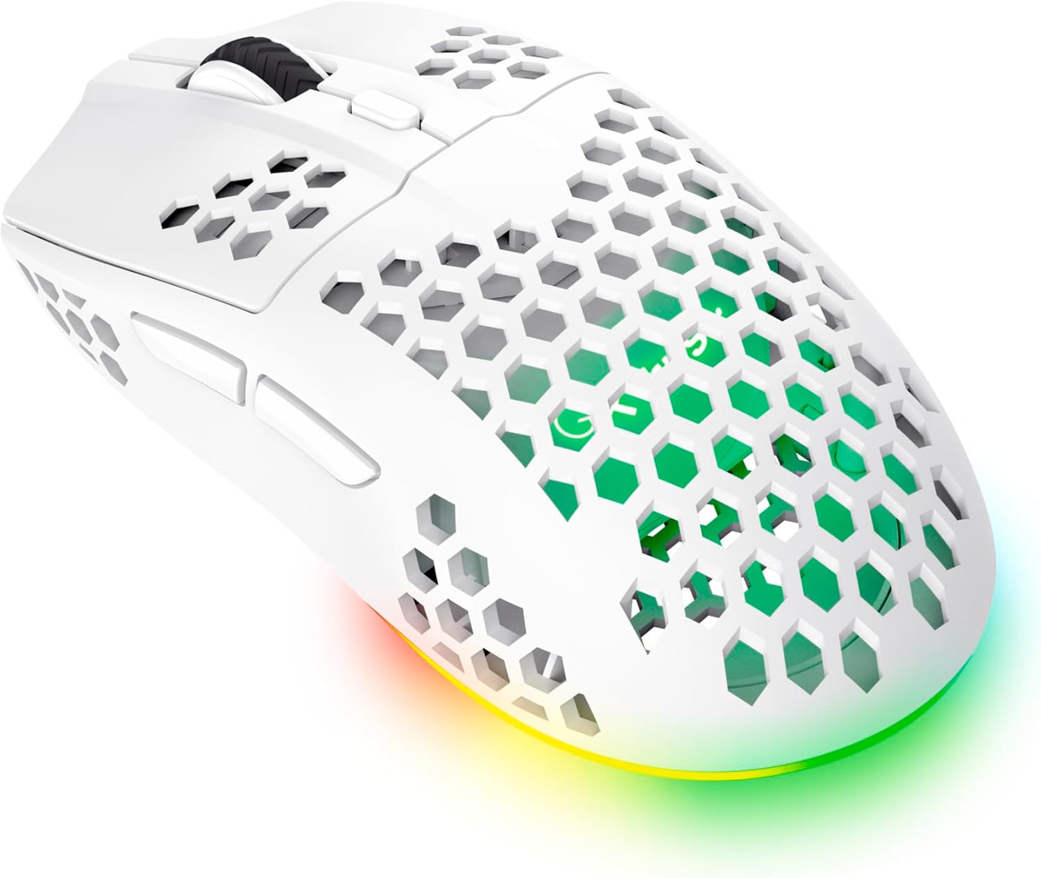 Trust GXT 929W Helox Wireless Gaming Mouse – Ultra-Lightweight 75g, 2.4GHz, Rechargeable, 800-4800 DPI, Honeycomb Design, White 11