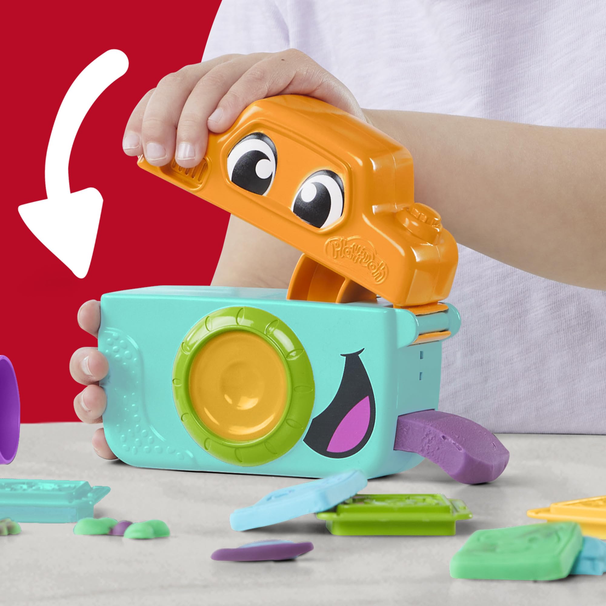 Play-Doh Photo Fun Toy Camera Starter Set - Squeeze & Stamp Animal Faces for Ages 2+ 6