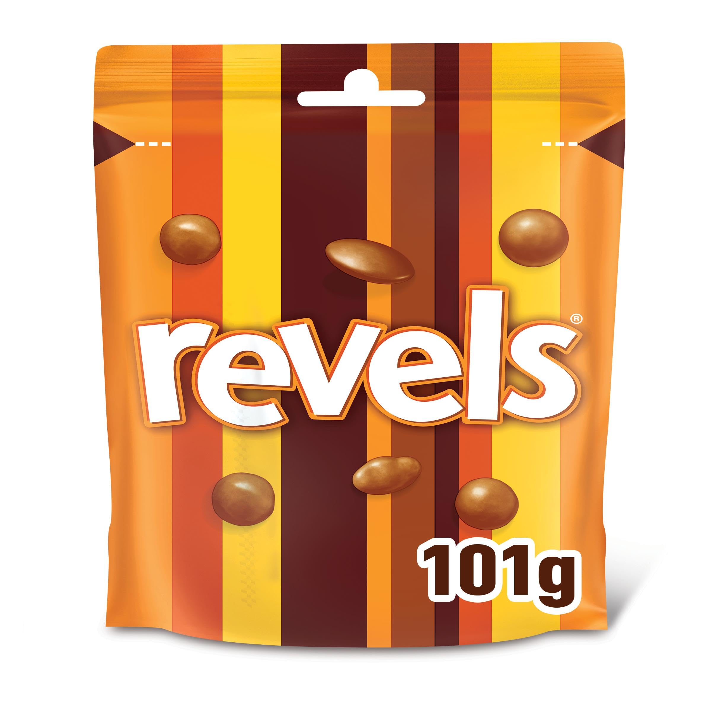 Revels Chocolate Pouch Bag, 101g - Variety Pack with Milk Chocolate, Maltesers & Toffee