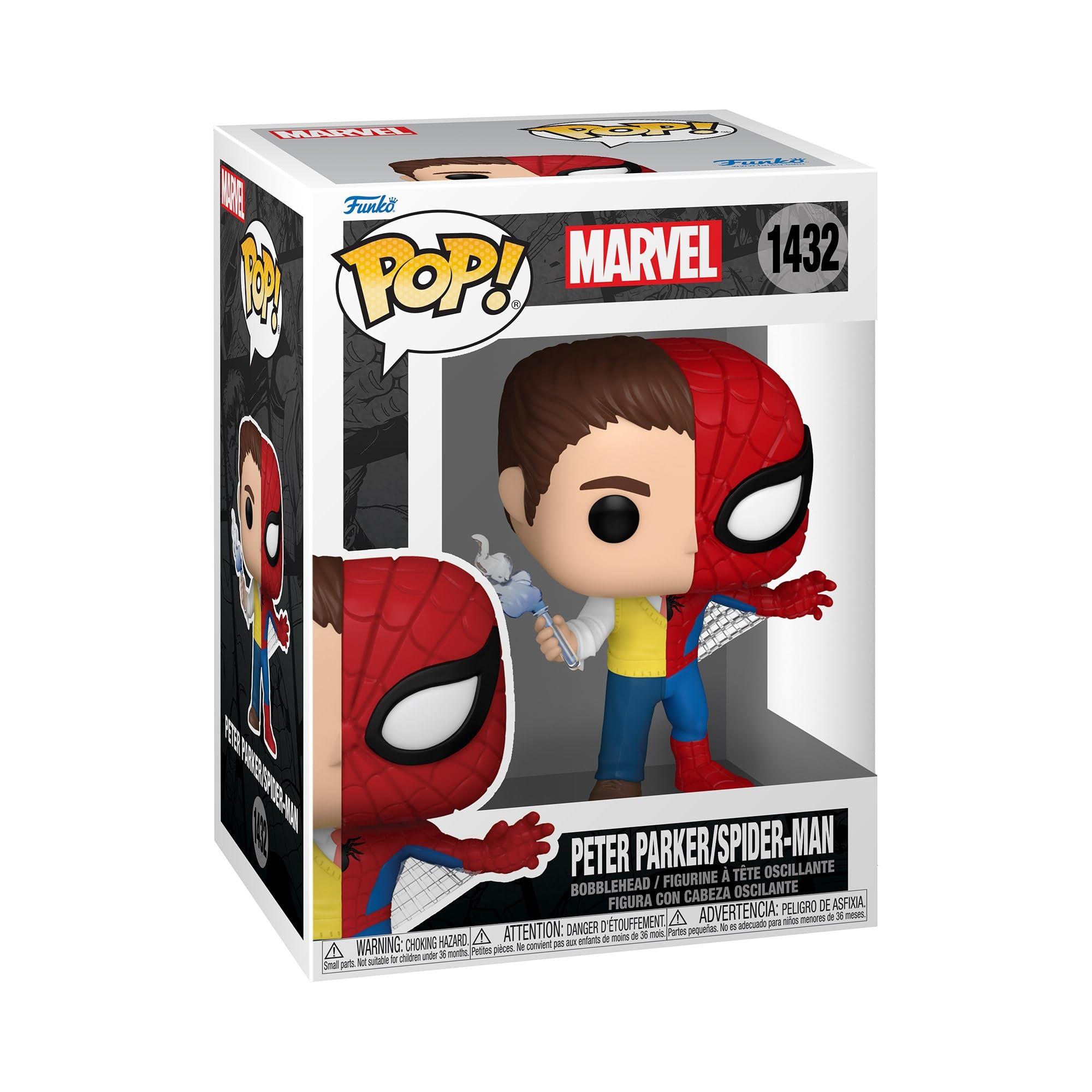 Funko Pop! Marvel: Split - Spider-Man - Spider/Parker Vinyl Figure