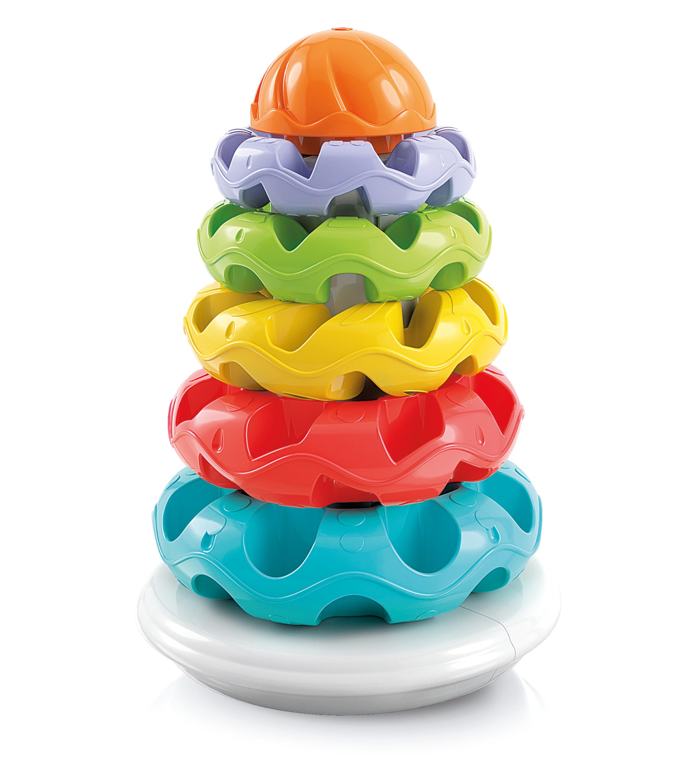 Clementoni Stacking Rings Baby Toy - 5 Colourful Rings | Motor Skill Development | 6-36 Months