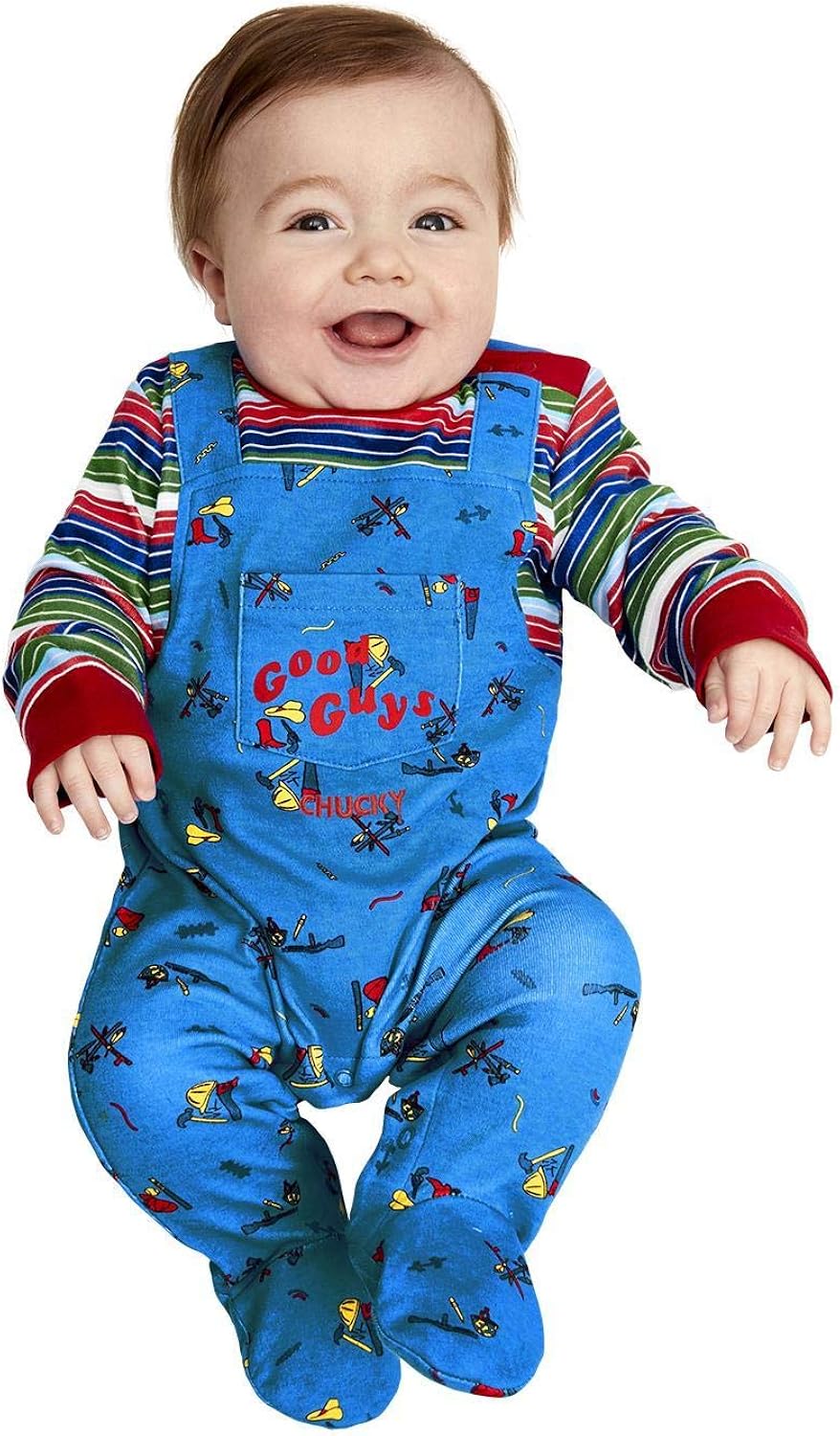 Smiffys Chucky Baby Costume - All-in-One Halloween Outfit for Infants 3