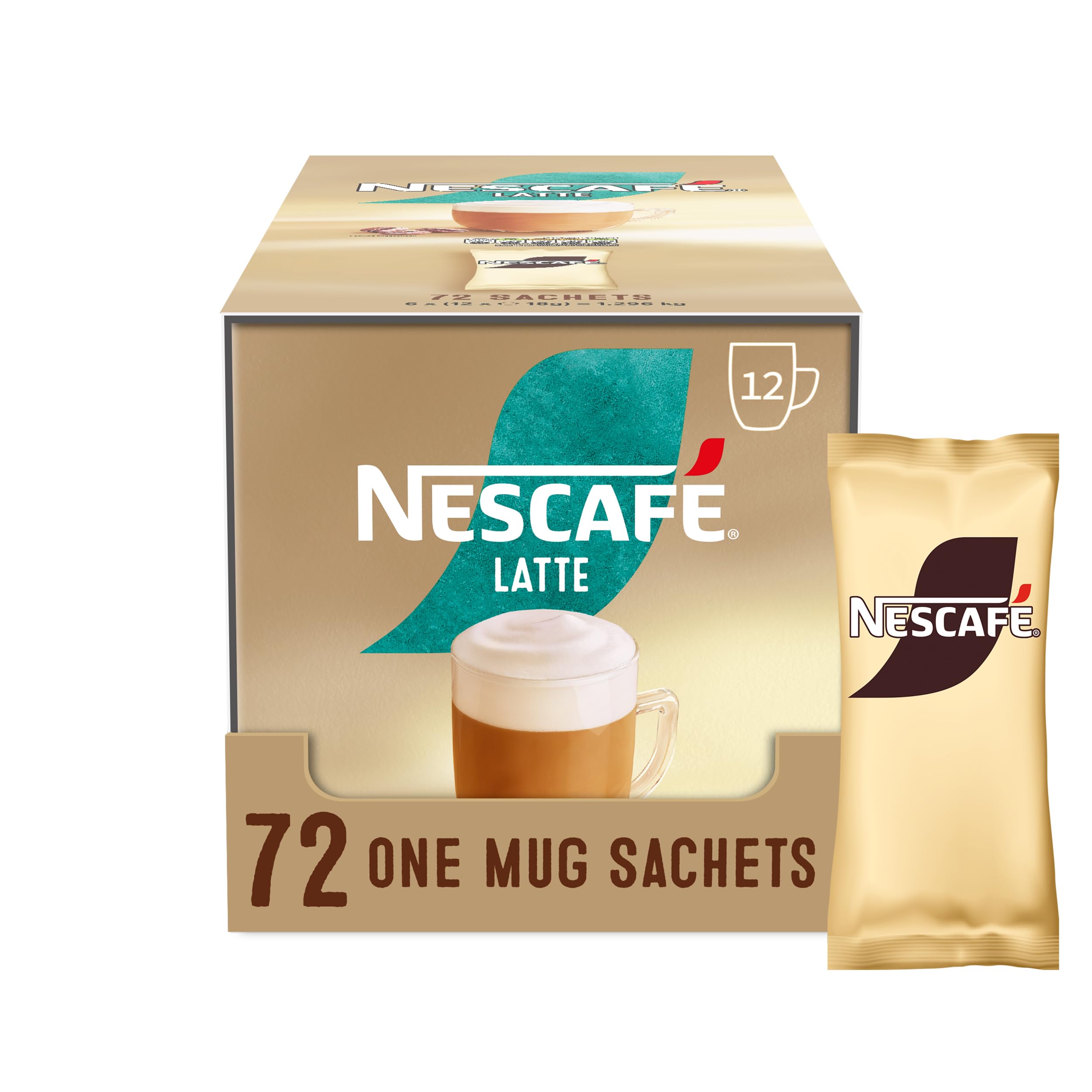 NESCAFÉ Latte Instant Coffee Sachets - 72 x 18g
