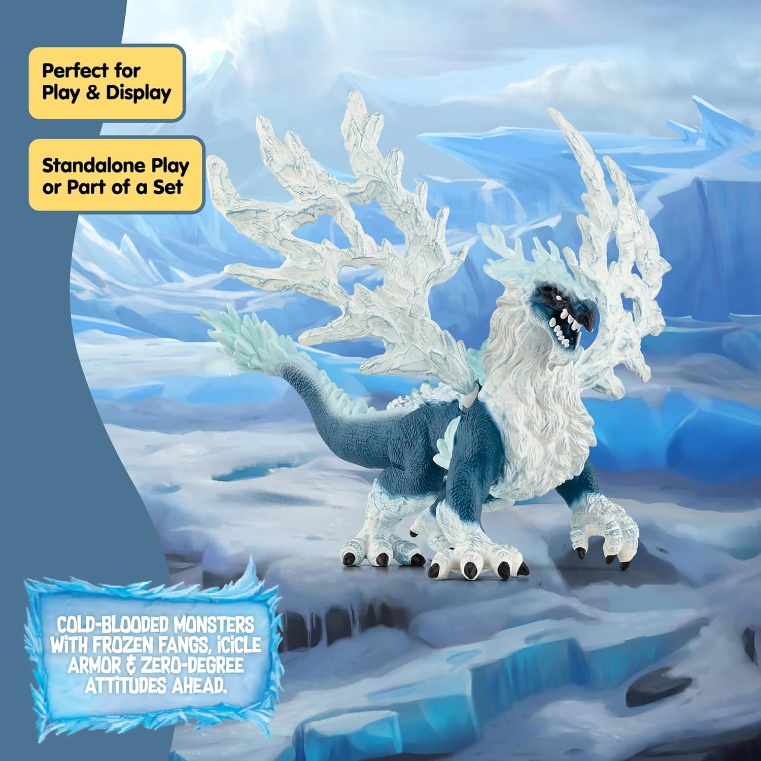 Schleich 70790 Eldrador Creatures Ice Dragon Figurine - Poseable Wings for Ages 7+ 11