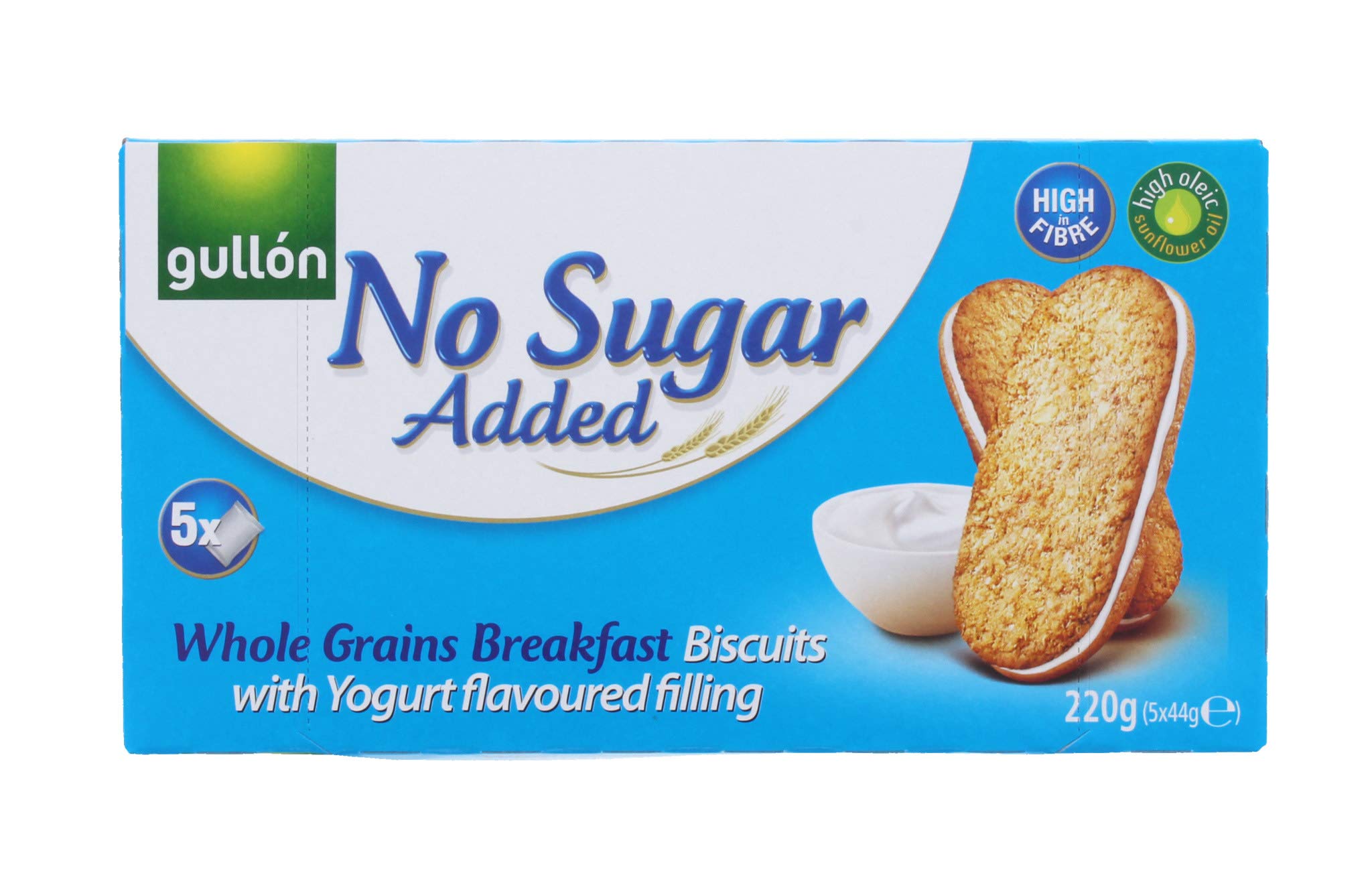 Gullon No Added Sugar Whole Grains Breakfast Biscuits - Yogurt Crème Sandwich | 2 Pack, 220g Each 1