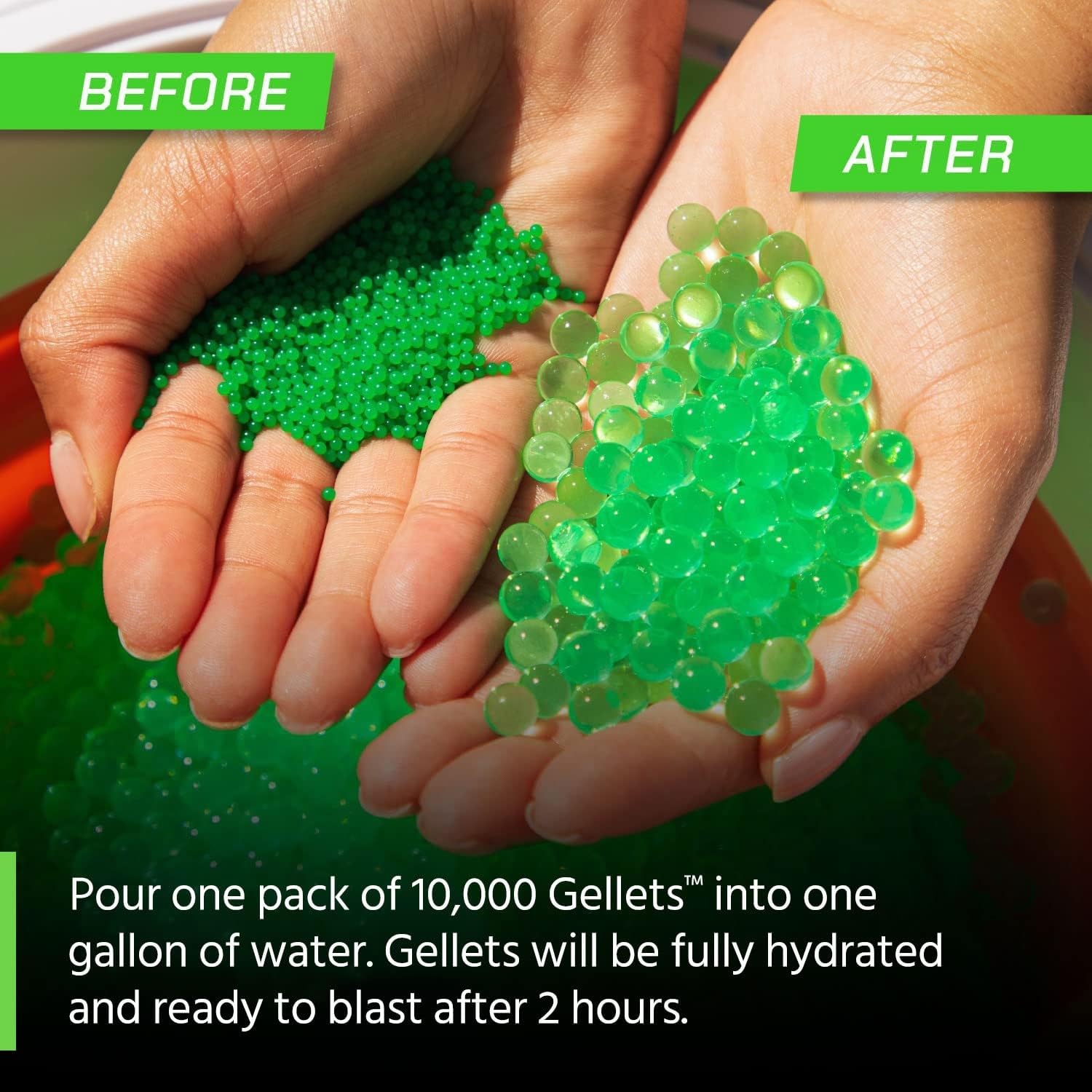 Gel Blaster SURGE Gen3 - 10,800 Rounds, 30m Range, Semi & Fully Automatic - Electric Green 5