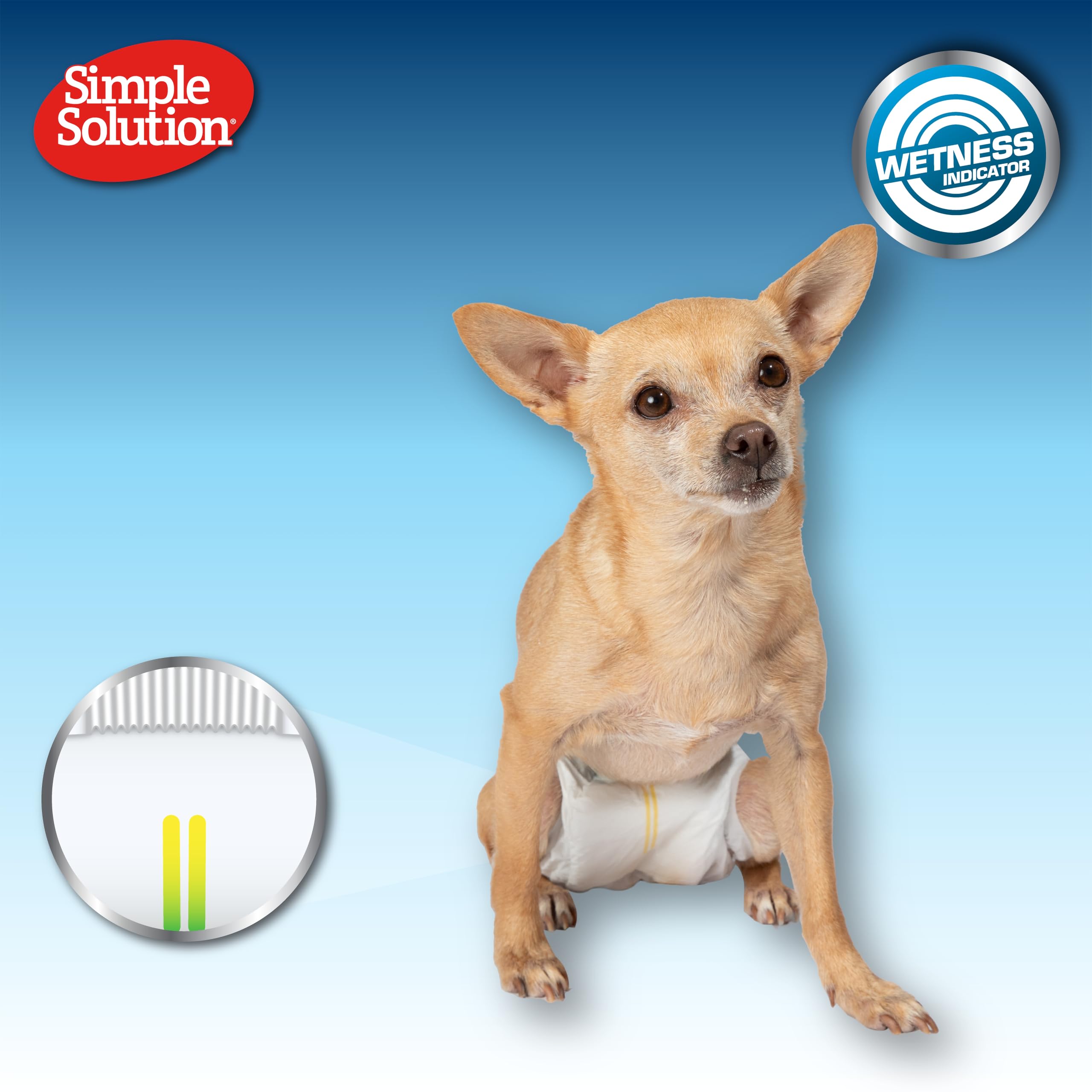 Simple Solution Disposable Male Dog Diapers - Small (4.5-11kg) | Leak-Proof Fit | 12 Count 6