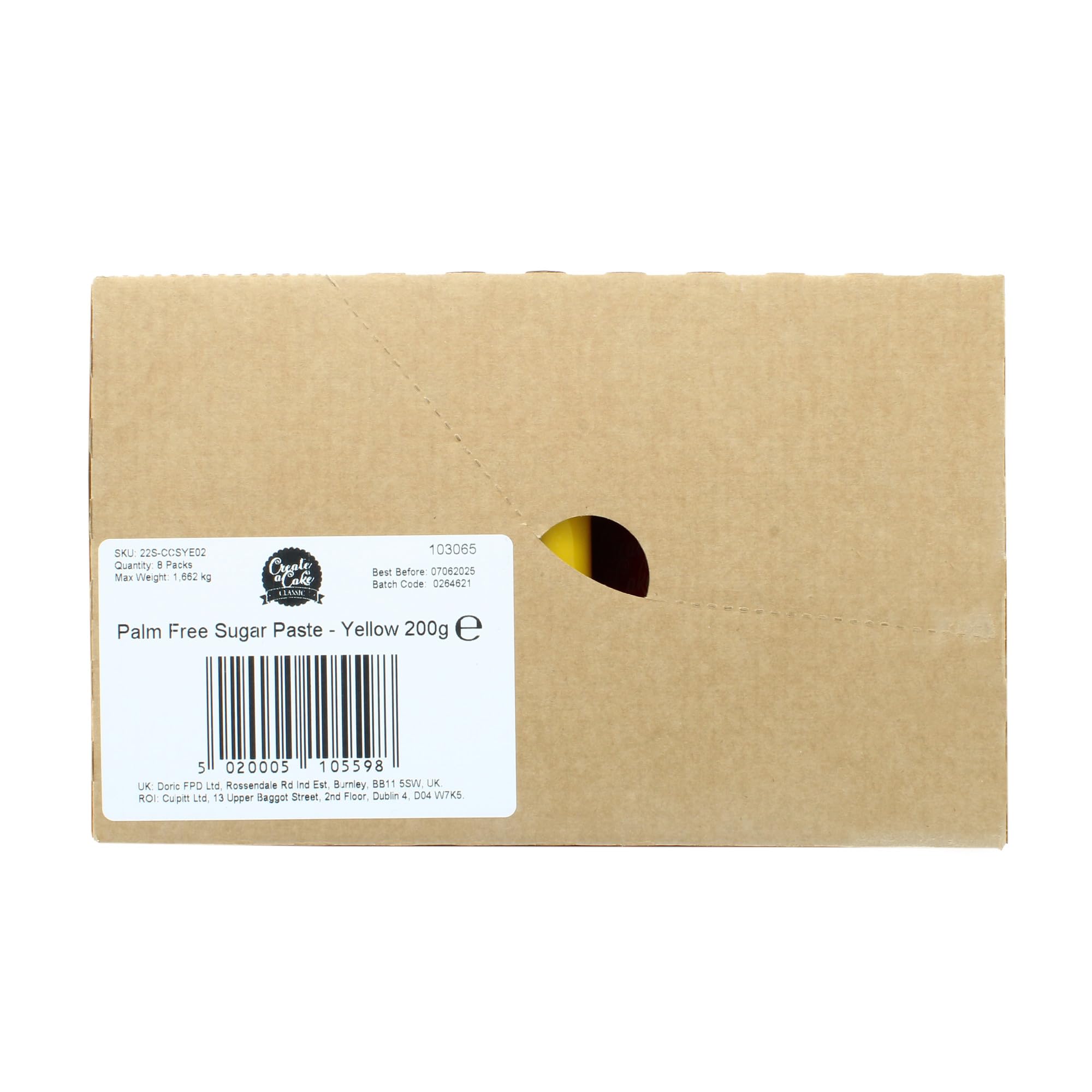 Create A Cake - Ready to Roll Icing Yellow Fondant Icing Palm Free Sugar Paste 1.6kg 4