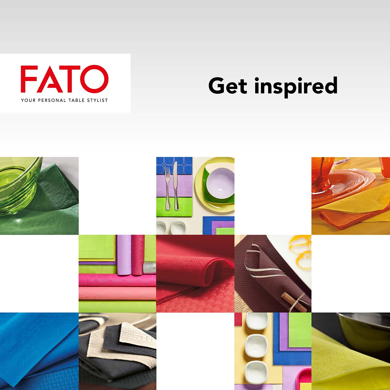 Fato Apple Green Disposable Paper Napkins, 24x24 cm, 2-Ply, Pack of 100 5