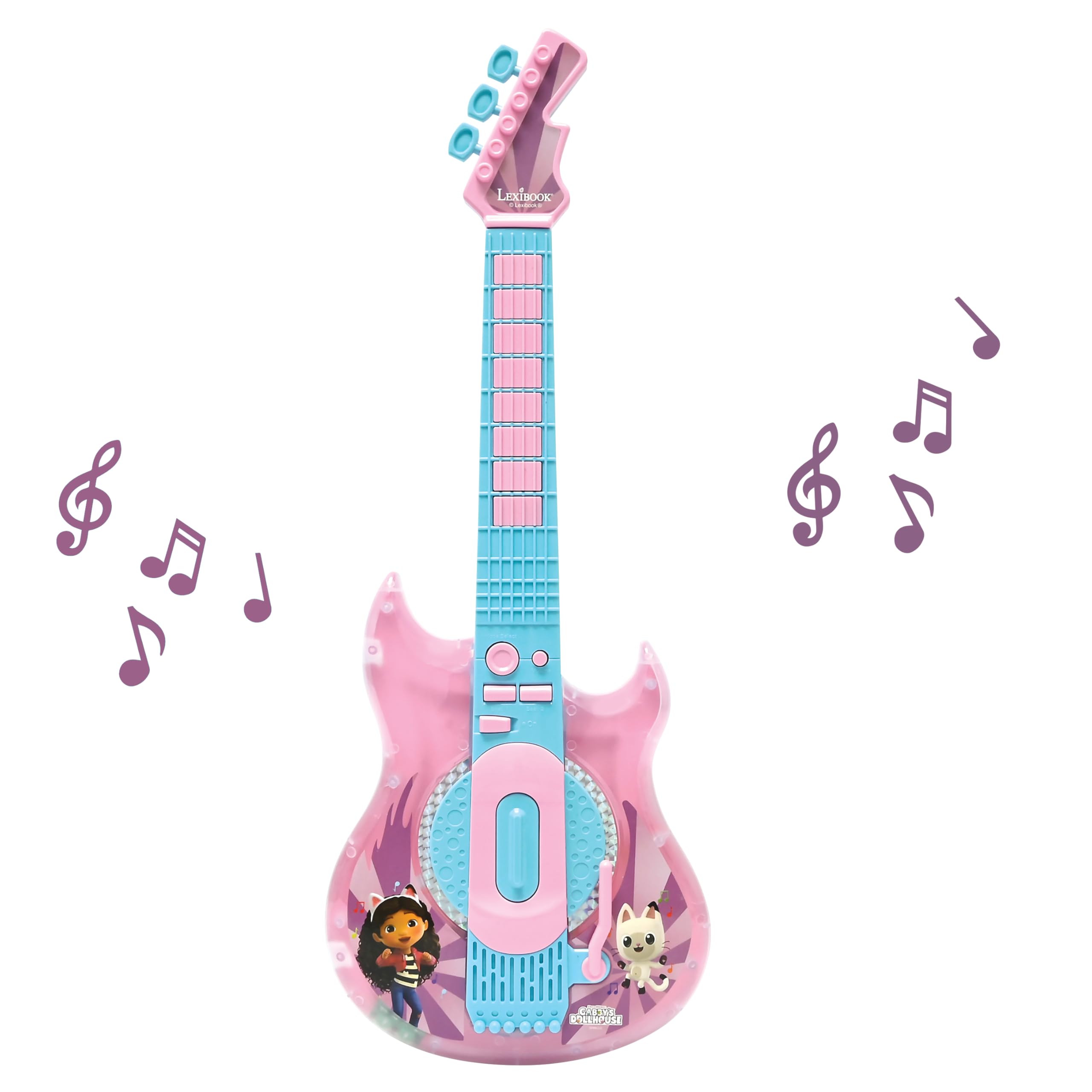 Lexibook Gabby's Dollhouse Electronic Guitar with Microphone & Glasses - Musical Toy for Kids 5
