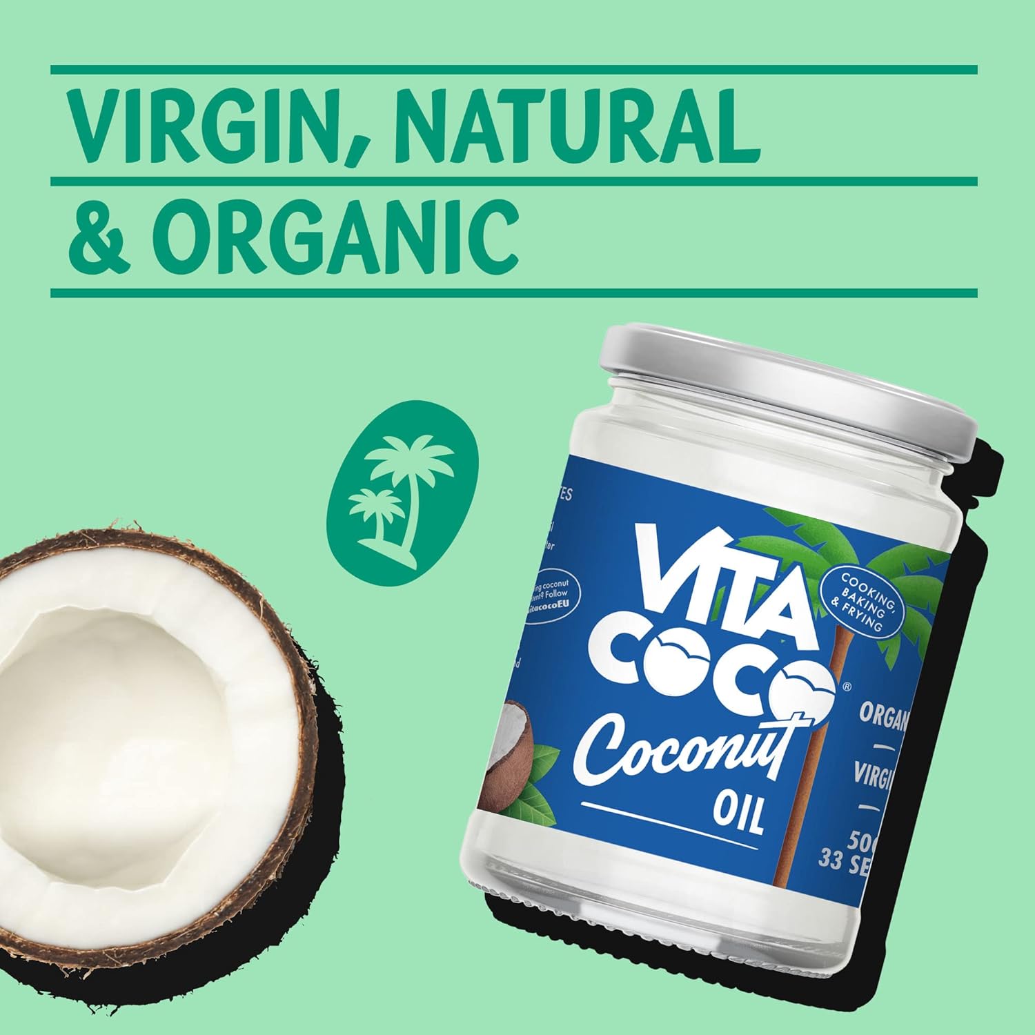 Vita Coco Organic Coconut Oil, Extra Virgin, Cold Pressed (500g)