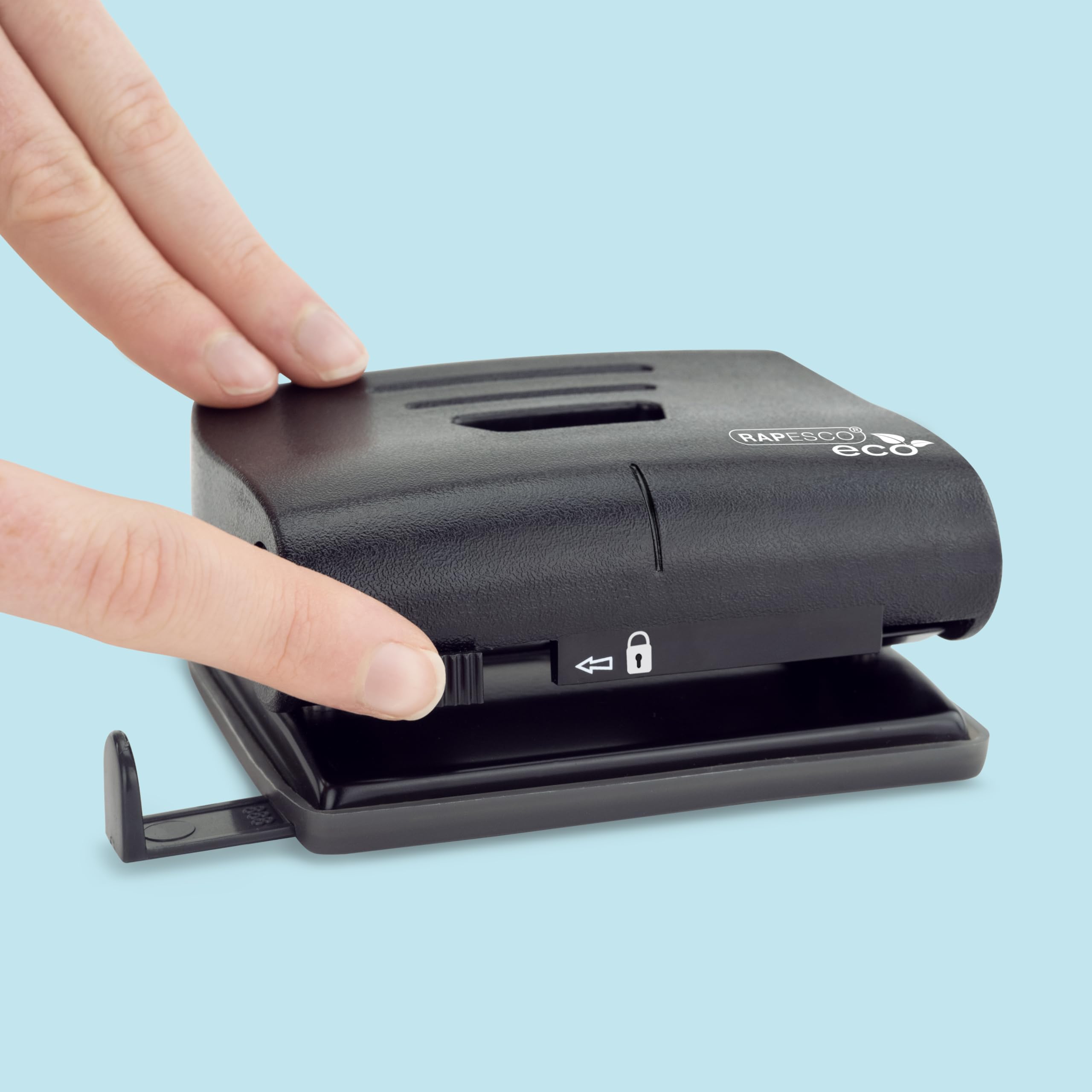 RAPESCO ECO 2-Hole Punch - 22 Sheet Capacity | Black | Pack of 3 4