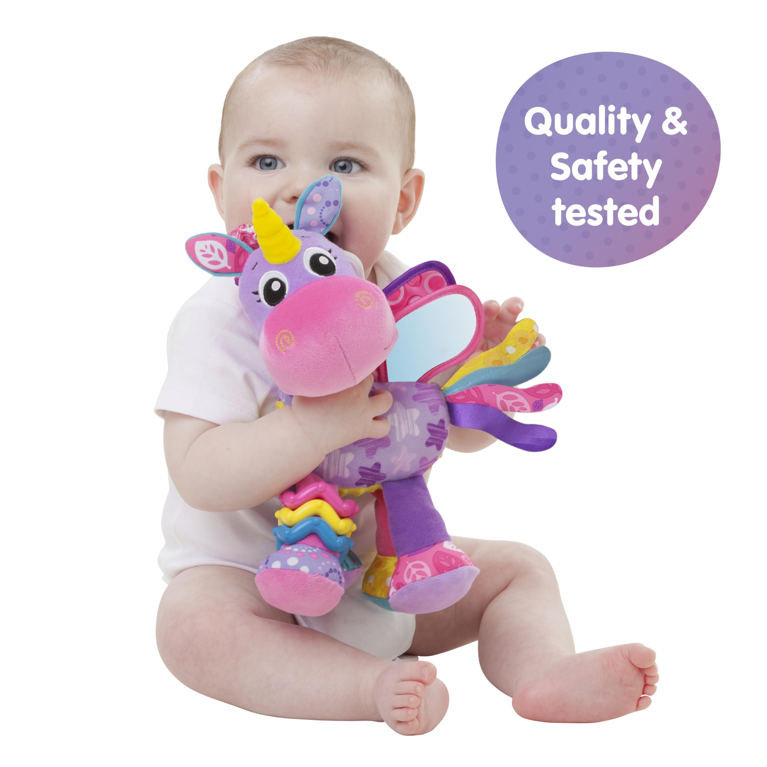Playgro Stella Unicorn Activity Friend Pram Toy | 0+ Months | Pink/Purple 5