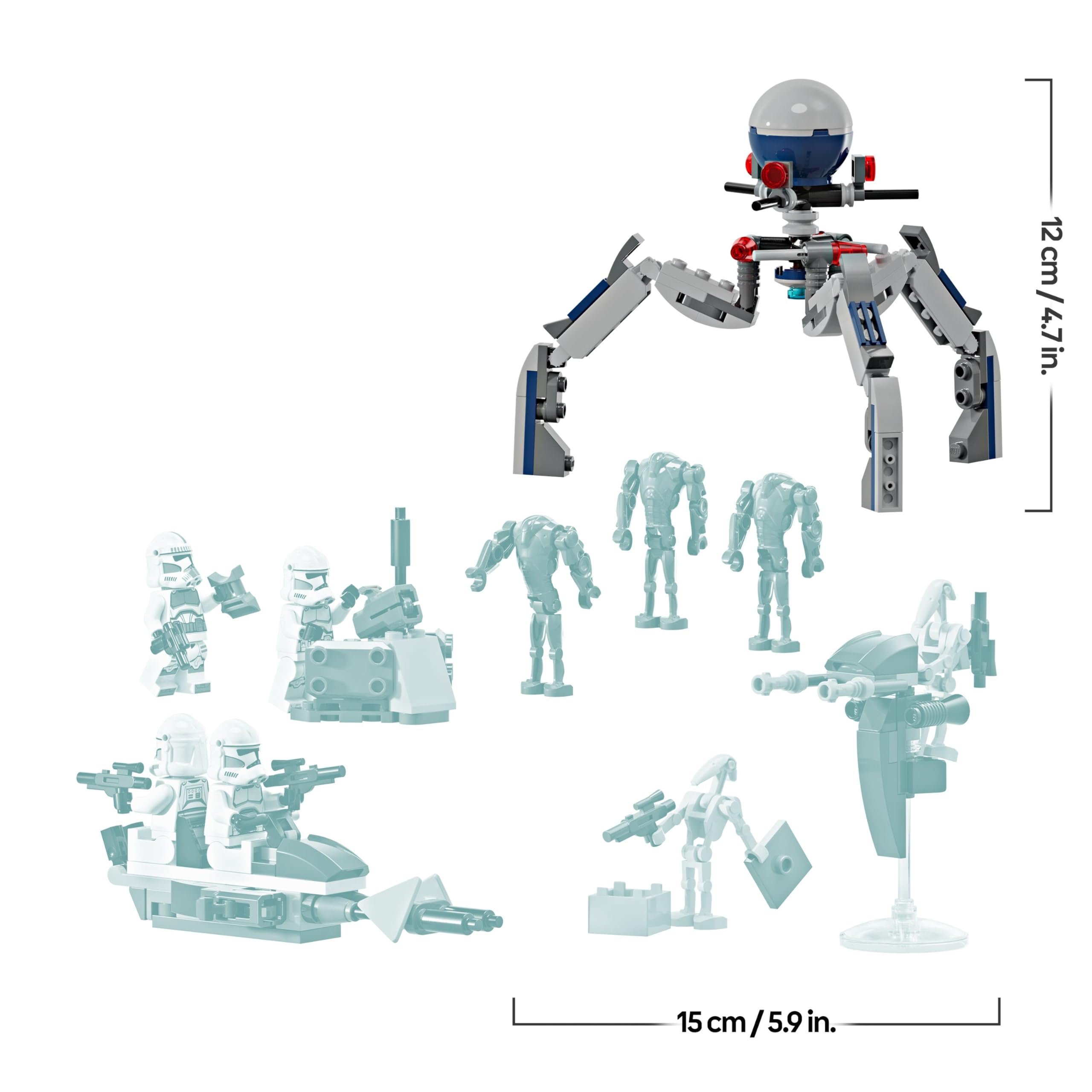 LEGO Star Wars Clone Trooper & Battle Droid Battle Pack - Building Toy Playset for Kids 7+ 9