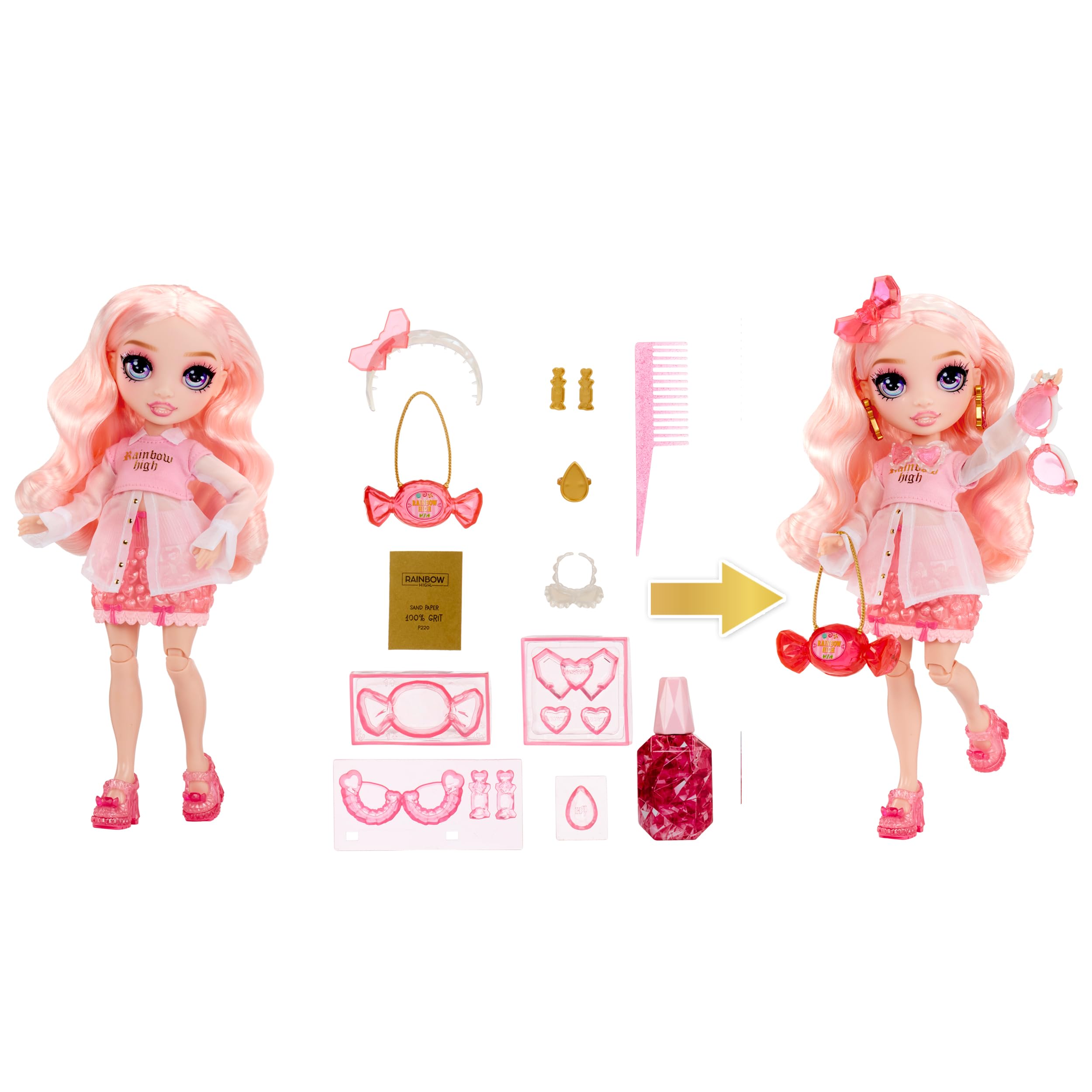 Rainbow High Creative Crystals Bella - Pink 28 cm Fashion Doll with Crystal 4