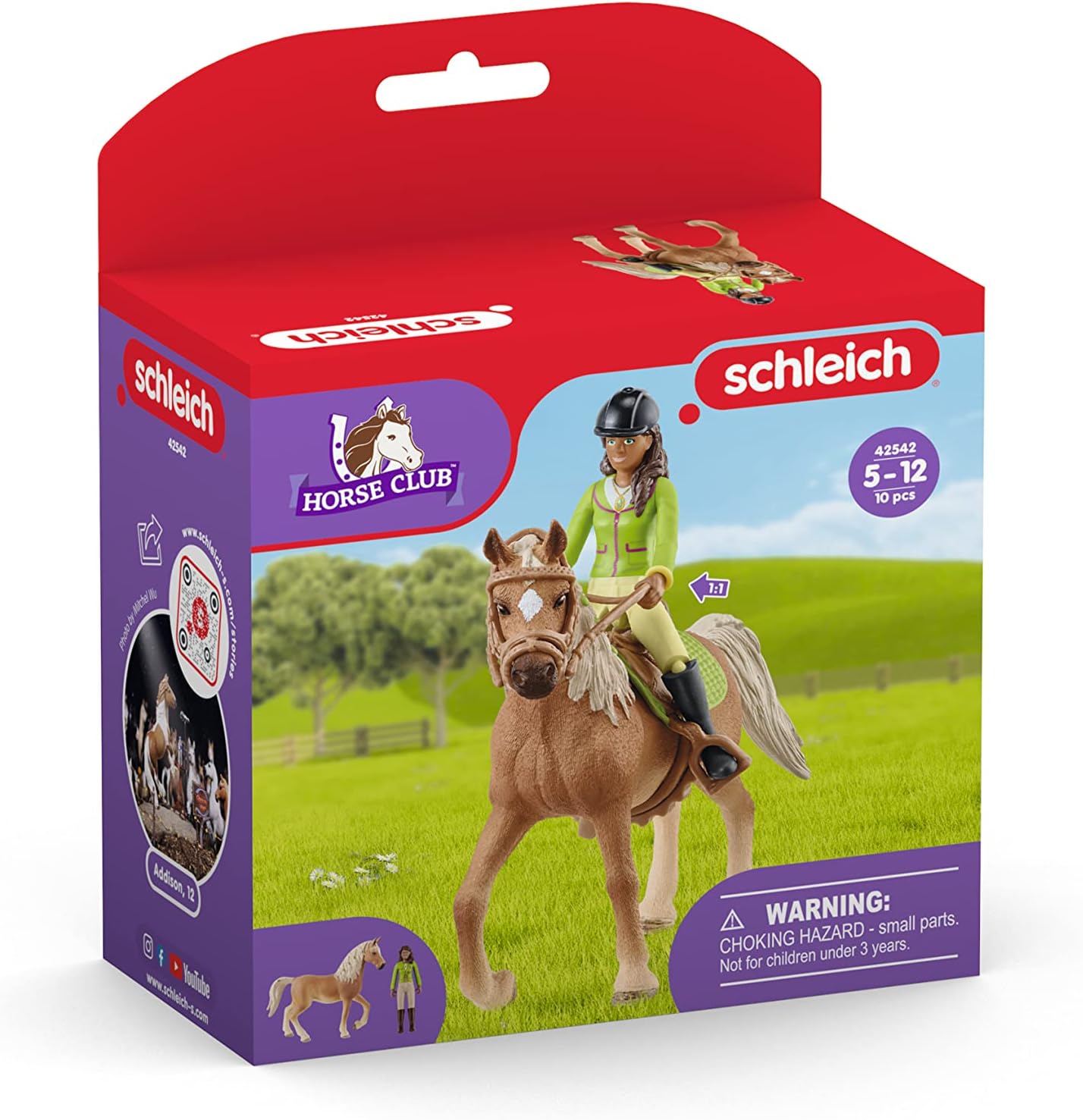 SCHLEICH Horse Club Sarah & Mystery Playset - Action Figure with Arabian Mare for Kids 3+ 6