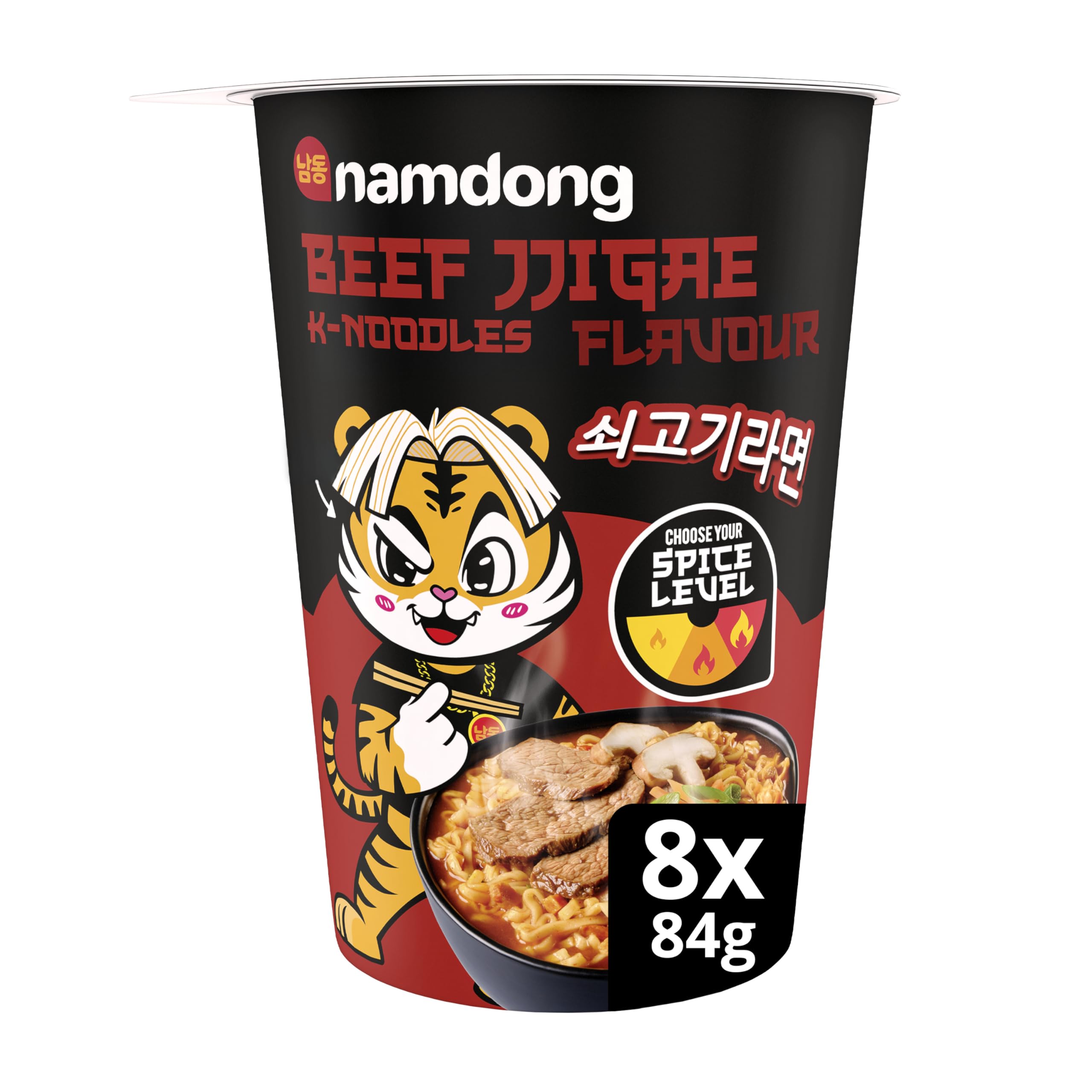 Namdong Beef Jjigae Noodle Pot - Korean-Style Instant Noodles with Spicy Chilli Sachet
