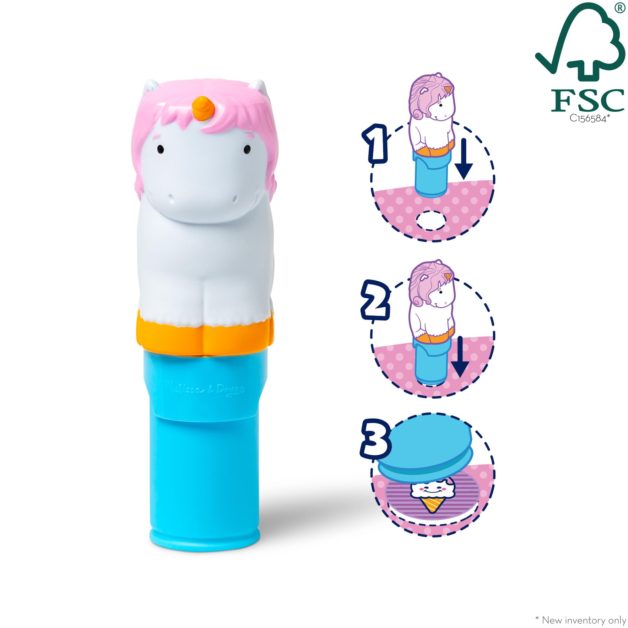 Melissa & Doug Sticker Wow Stamper & Activity Pad - Unicorn Theme | Mess-Free Play | Ages 3+ 4