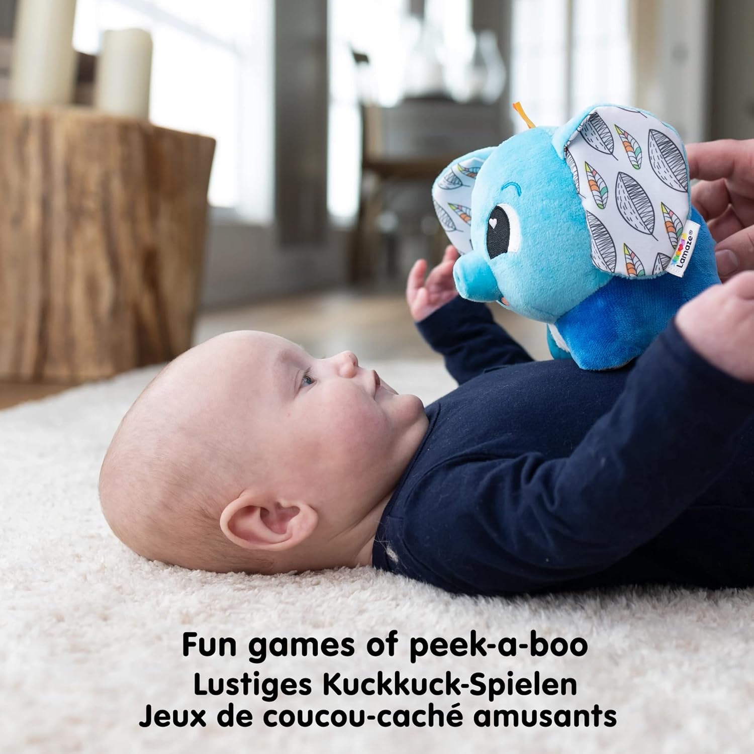 Lamaze Puffaboo Elephant - Sensory Plush Toy for Newborns & Babies 4