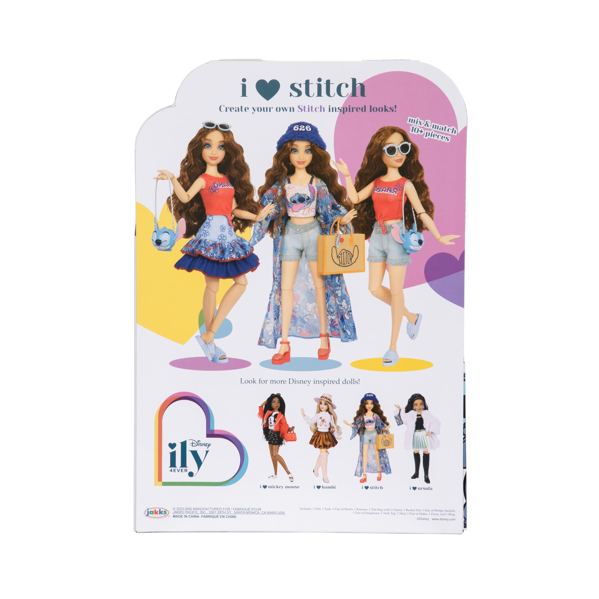 Disney ILY 4EVER Stitch Fashion Doll - 11.5" Tall with 13 Articulation Points, 2 Outfits & Glitter Mickey Ring 3