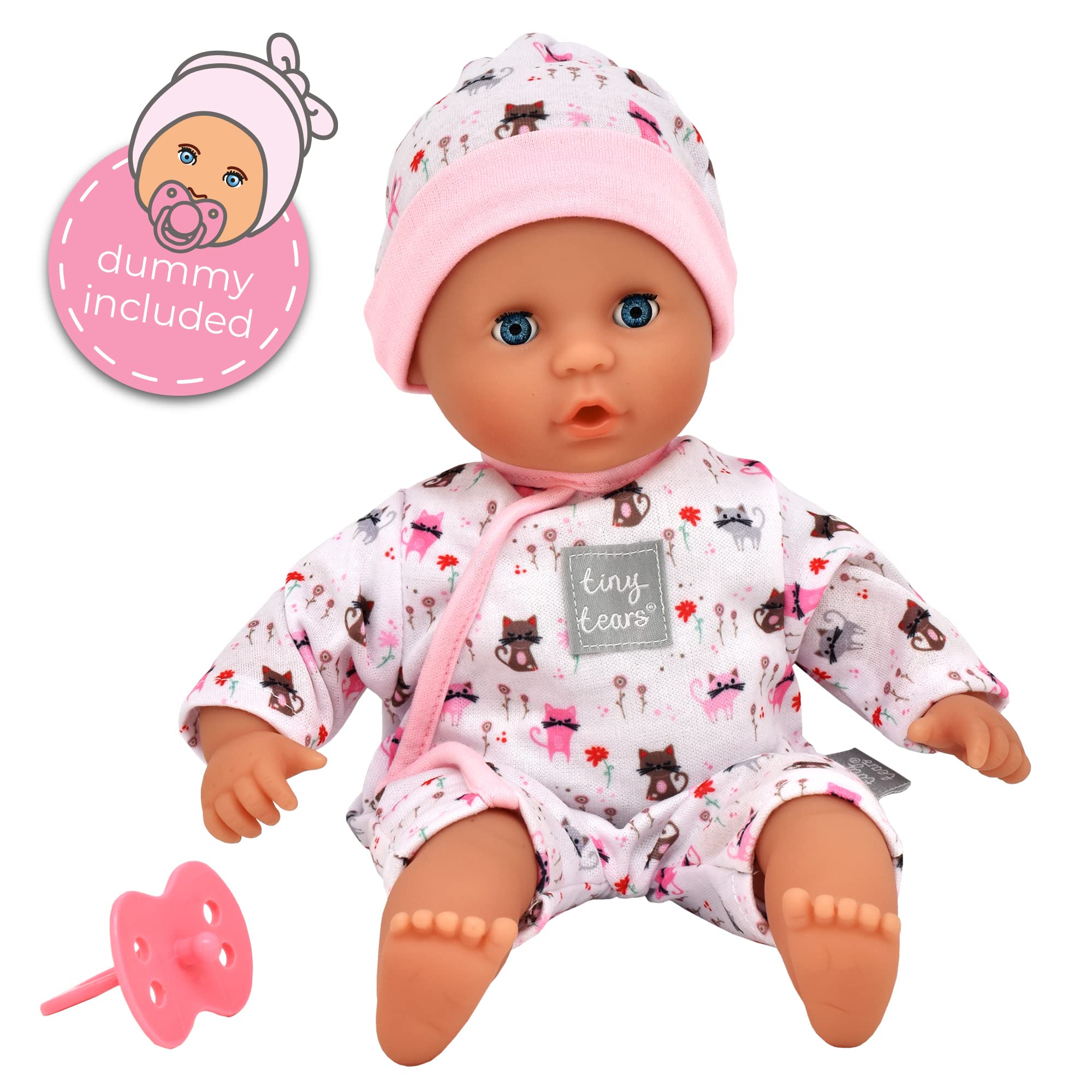 Tiny Tears Teeny Baby Doll - 30cm Soft Body with Sleeping Eyes & Deluxe Outfit 4
