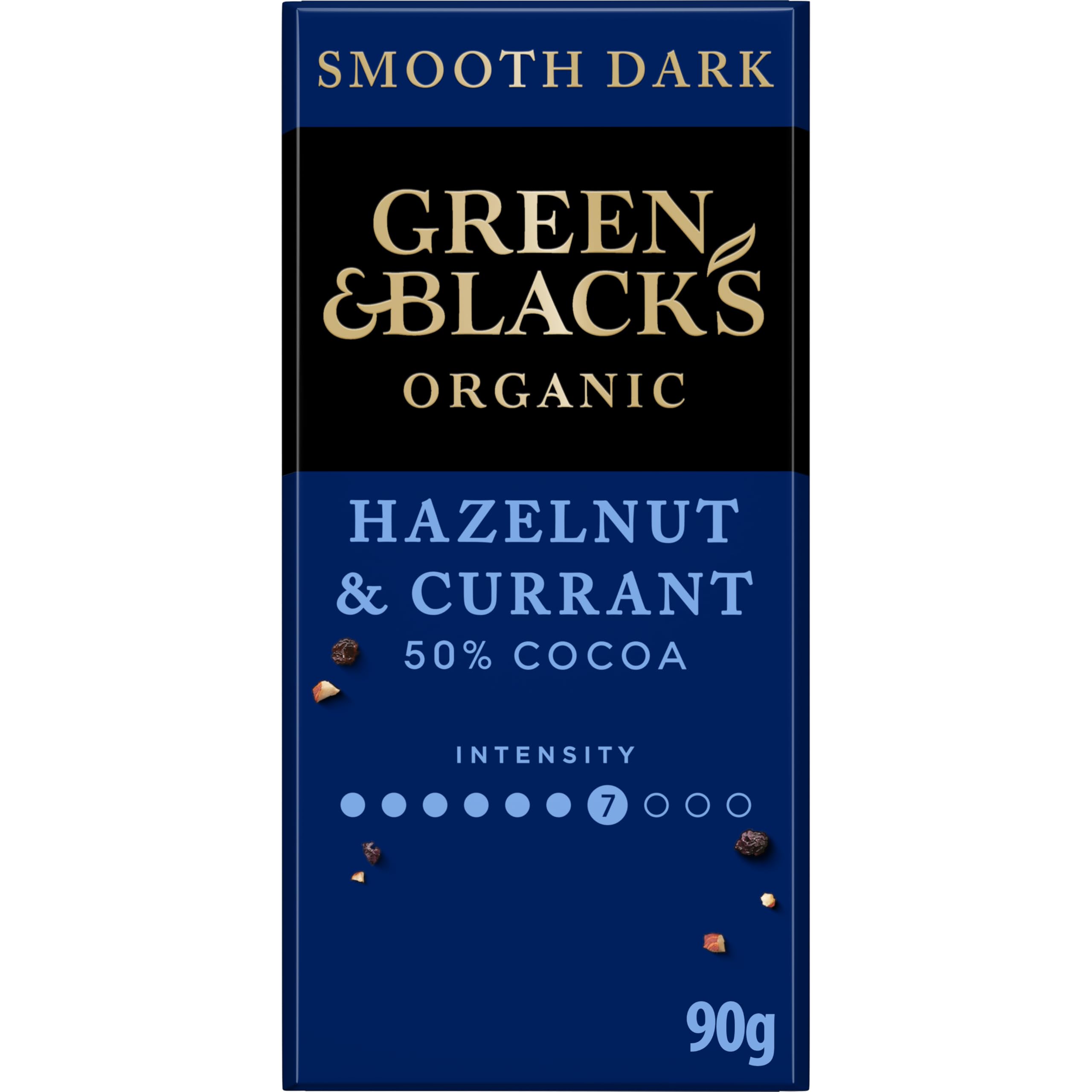 Green & Black's Organic Hazelnut & Currant Dark Chocolate Bar, 50% Cocoa, 90g 5