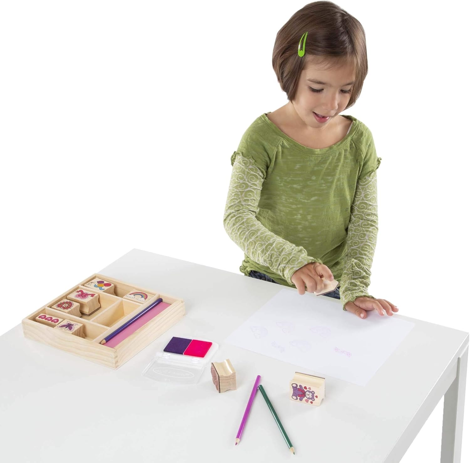 Melissa & Doug Friendship Stamp Set - 15-Piece Arts & Crafts Playset for Kids 4+ 5