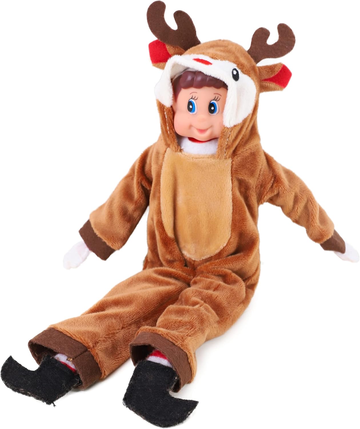 Elves Behavin Badly 500160 Elf Reindeer with Antlers Outfit - Plush Doll for Kids 3+