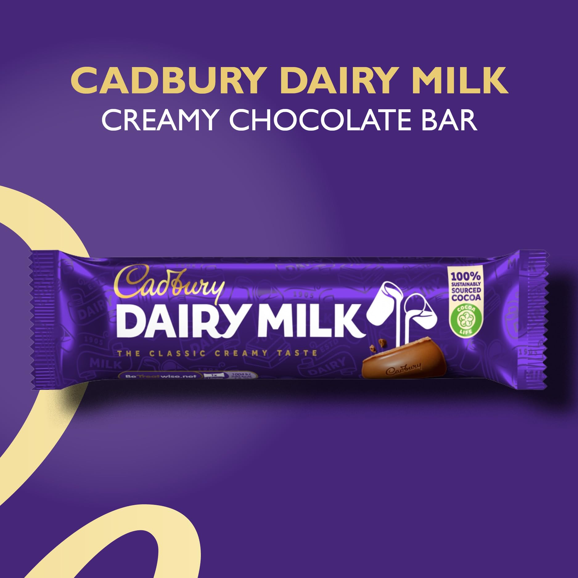 Cadbury Dairy Milk Chocolate Bar, 45g, Pack of 24 4