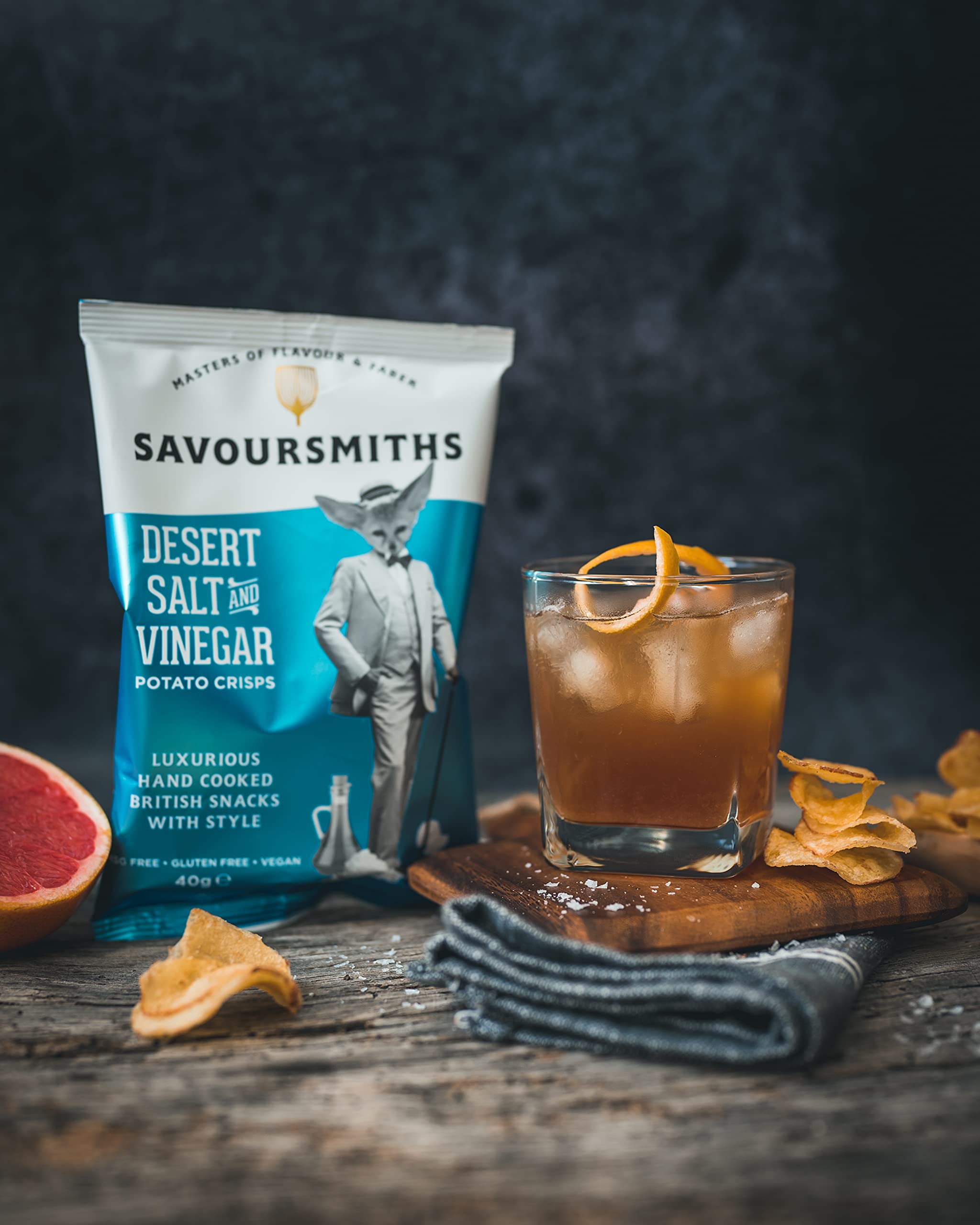 Savoursmiths Taster Pack - Luxury Hand-Cooked British Potato Crisps 7-Count, 280g