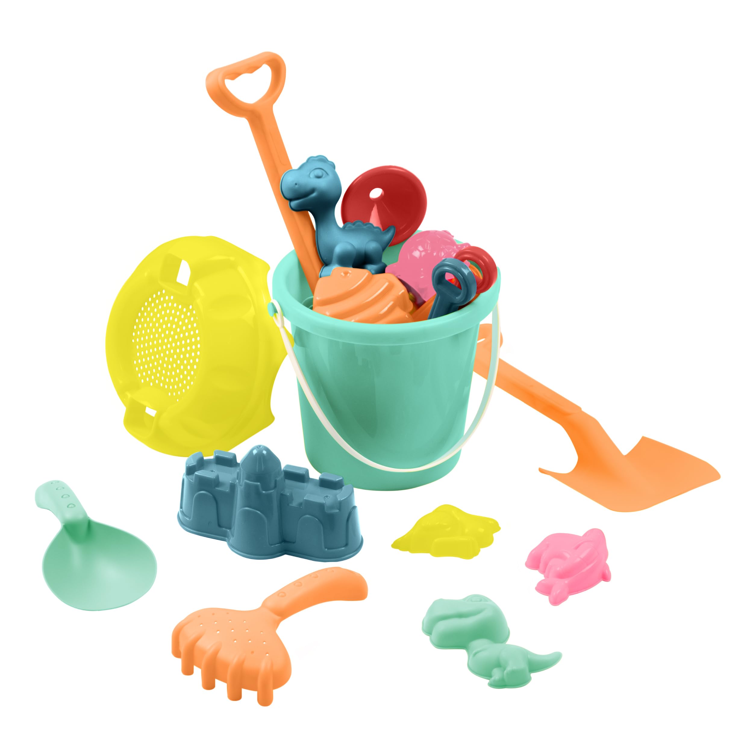 Mookie Activo 25 Piece Kids Beach Bucket and Spade Set with Moulds | Ages 18m+