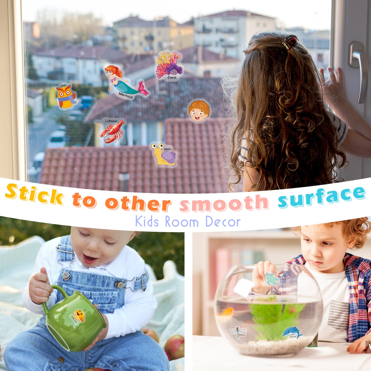 GUYUCOM 4-Pack Reusable Sticker Books for Kids - Educational DIY Arts & Crafts Toy Set