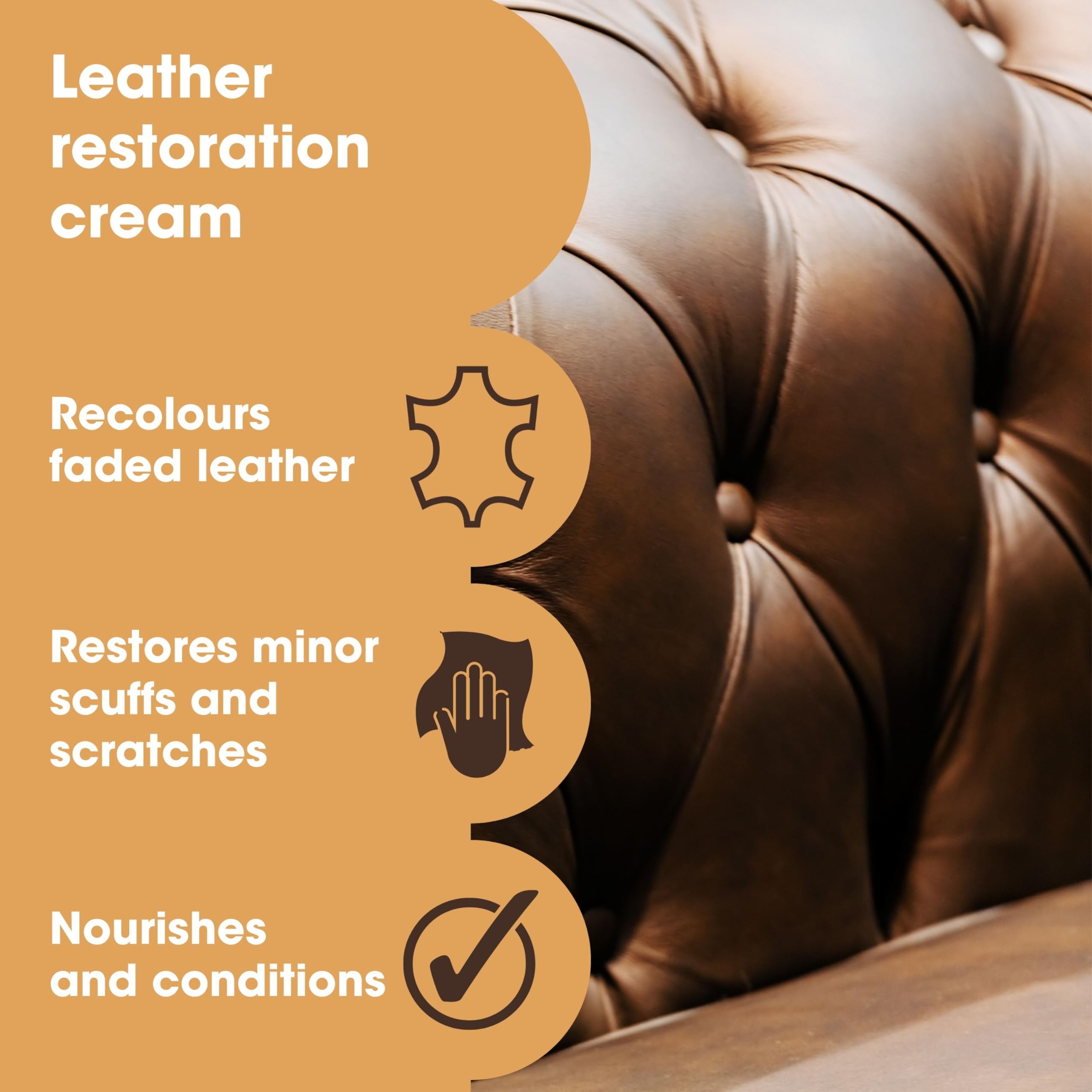 Furniture Clinic Leather Recolouring Balm - Tan Shade for Faded & Scratched Sofas, Car Seats, Shoes, Bags and Clothing 4