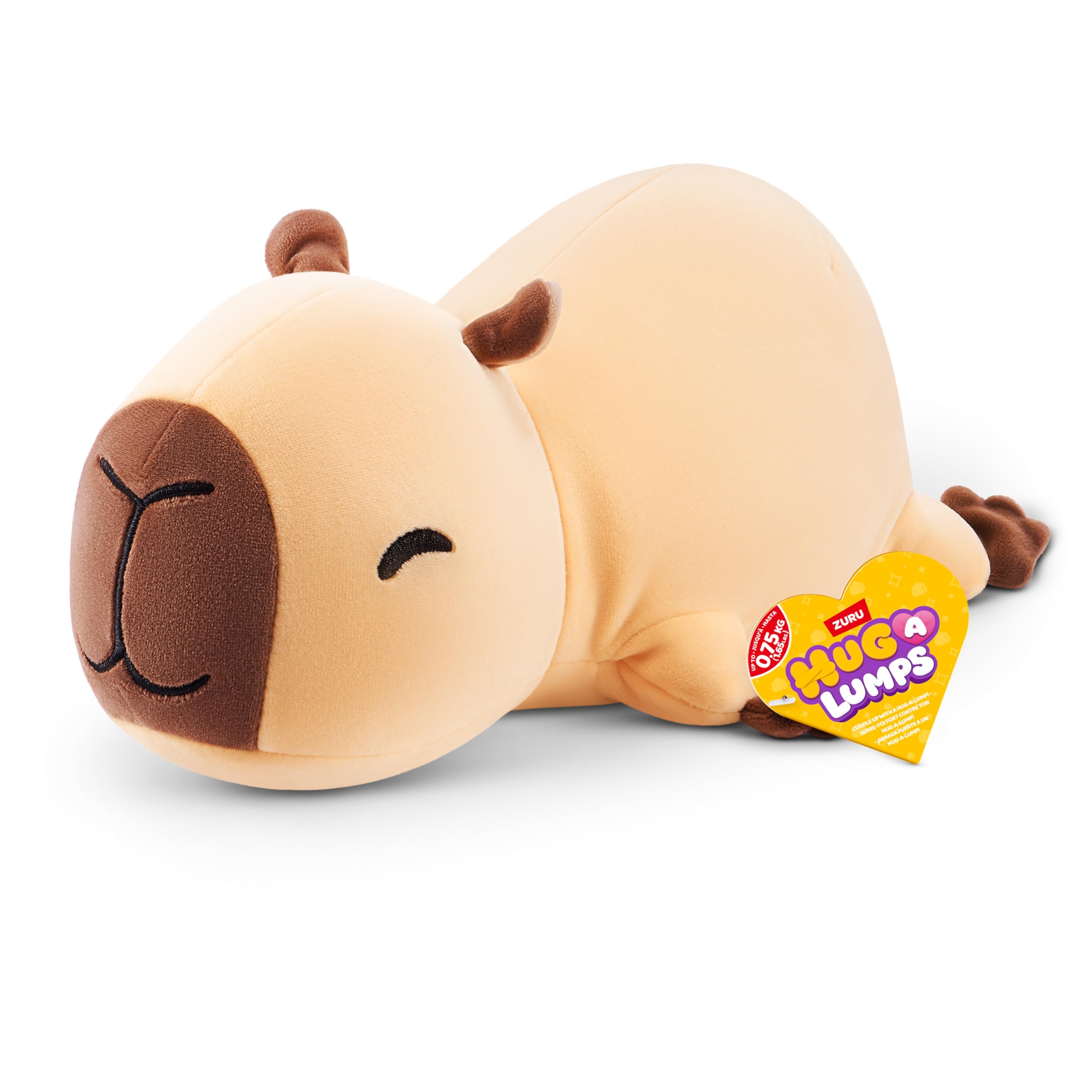 Hug-A-Lumps 1.5kg Weighted Plush - Brown Cuddly Animal Stuffed Toy for Kids 3+