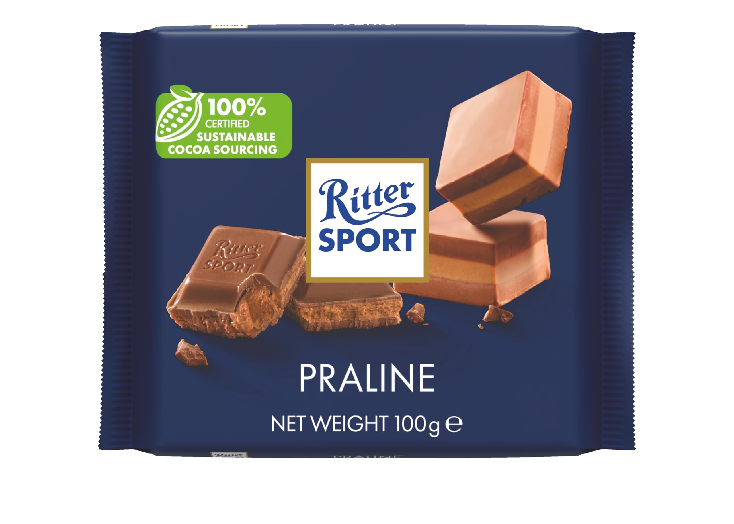 Ritter Sport Praline Milk Chocolate with Hazelnut Paste 100g (Pack of 13) 4