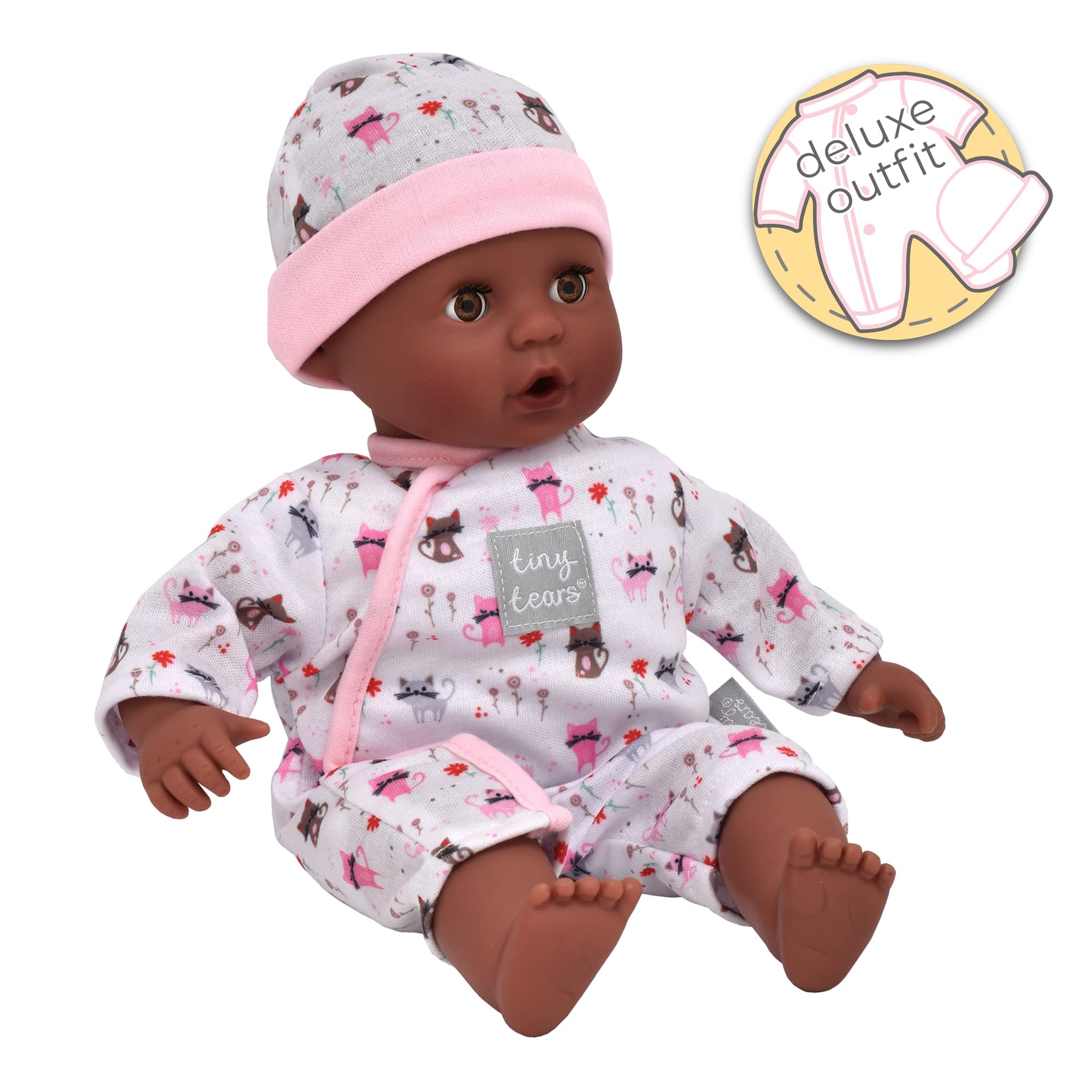 Tiny Tears Teeny Baby Doll - 30cm Soft Body with Sleeping Eyes, Pink 4