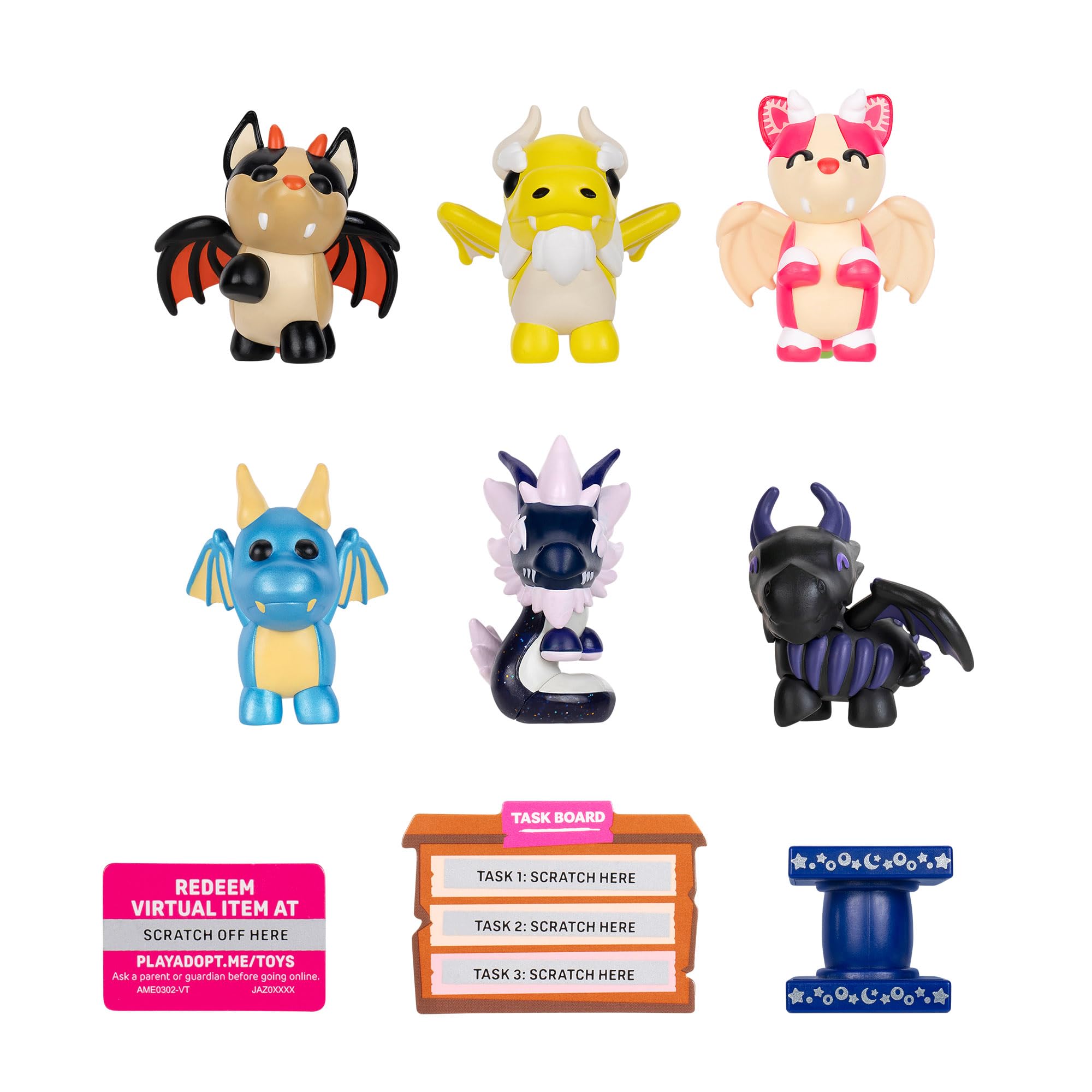 Adopt Me! Legendary Dragons 6 Figure Pack - 6 Collectible Dragons with Virtual Item Code 5