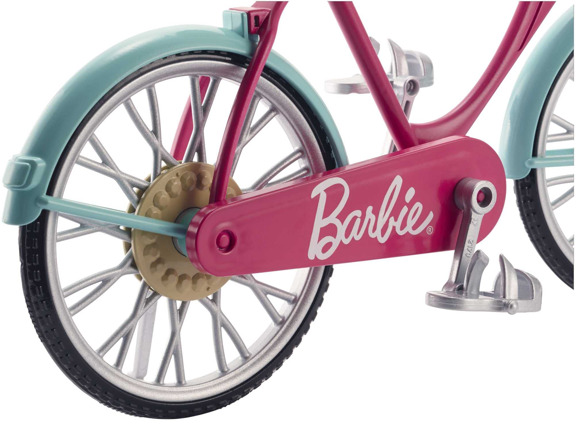 Barbie DVX55 Estate Bike - Pink & Teal Bicycle with Basket for Imaginative Play 8