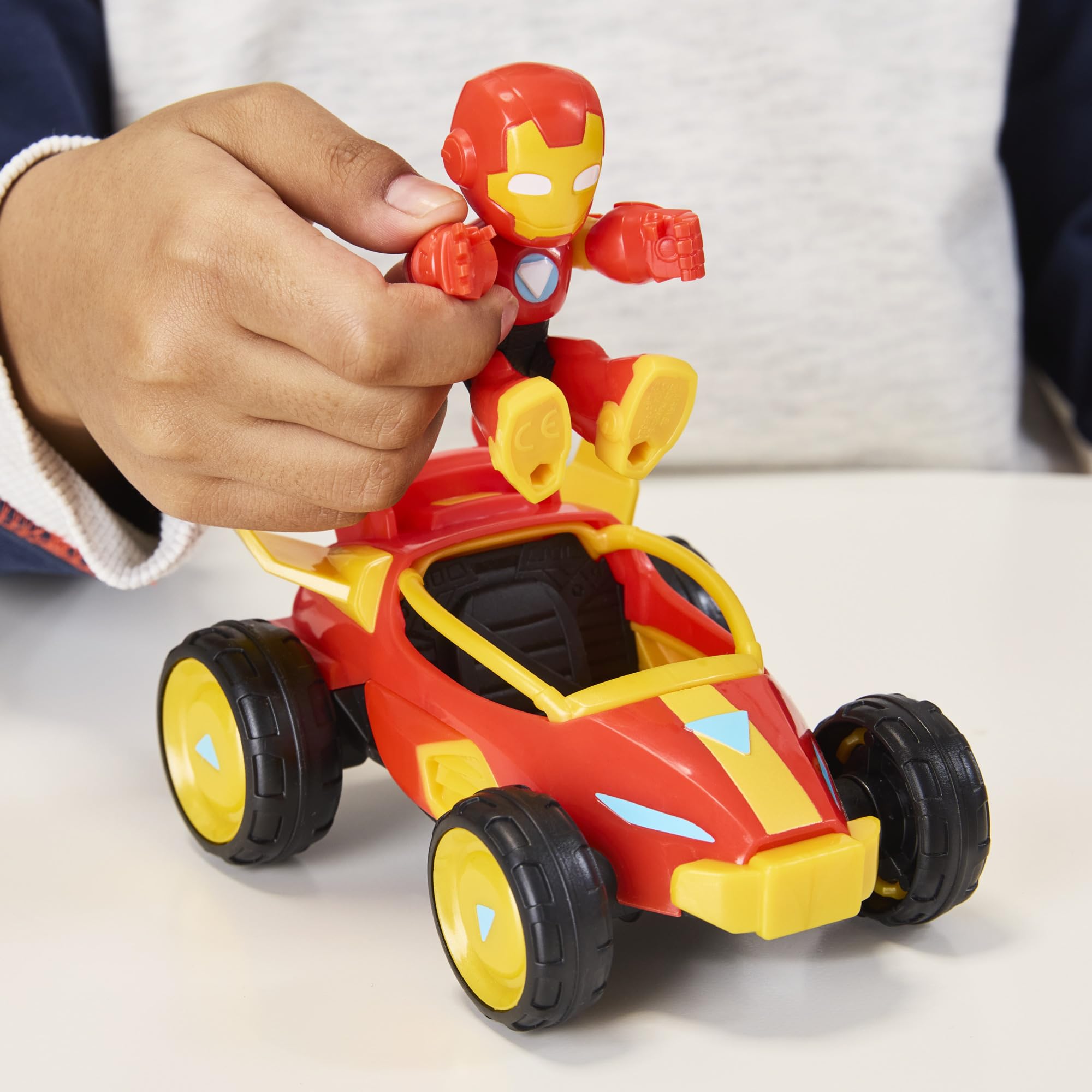 Marvel Iron Man Figure with Vehicle - Spidey and His Amazing Friends 3-Inch Action Playset 6