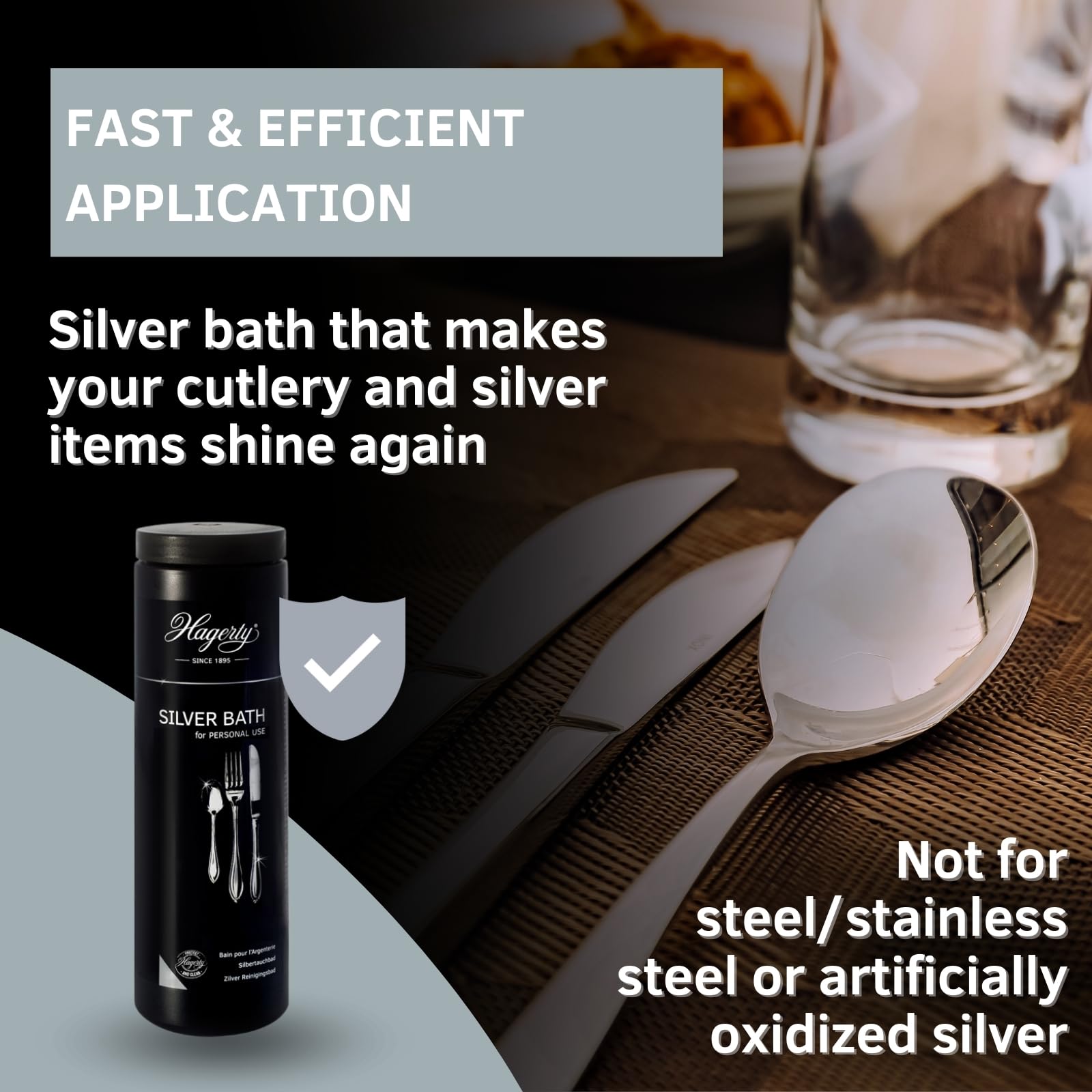 Hagerty Silver Bath - Silver Immersion Cleaner with Tarnish Protection 580 ml 5