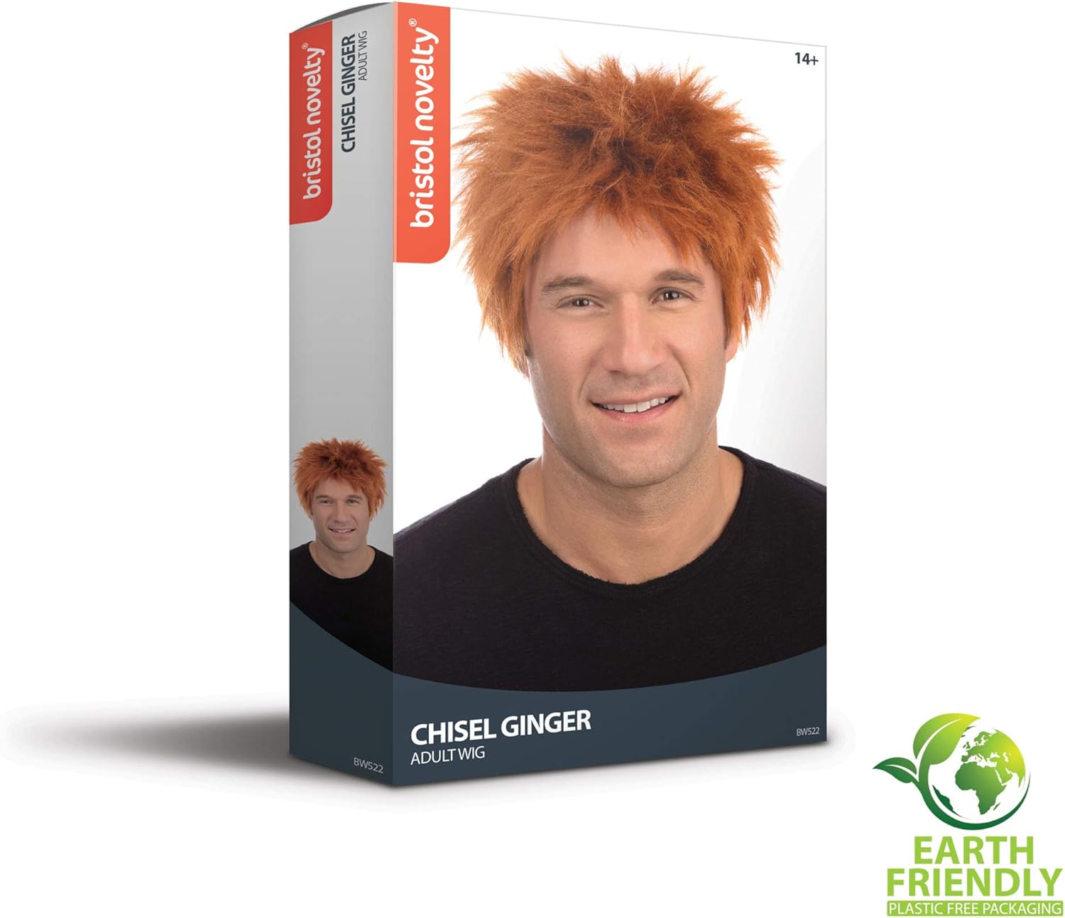 Bristol Novelty Chisel Ginger Wig, One Size