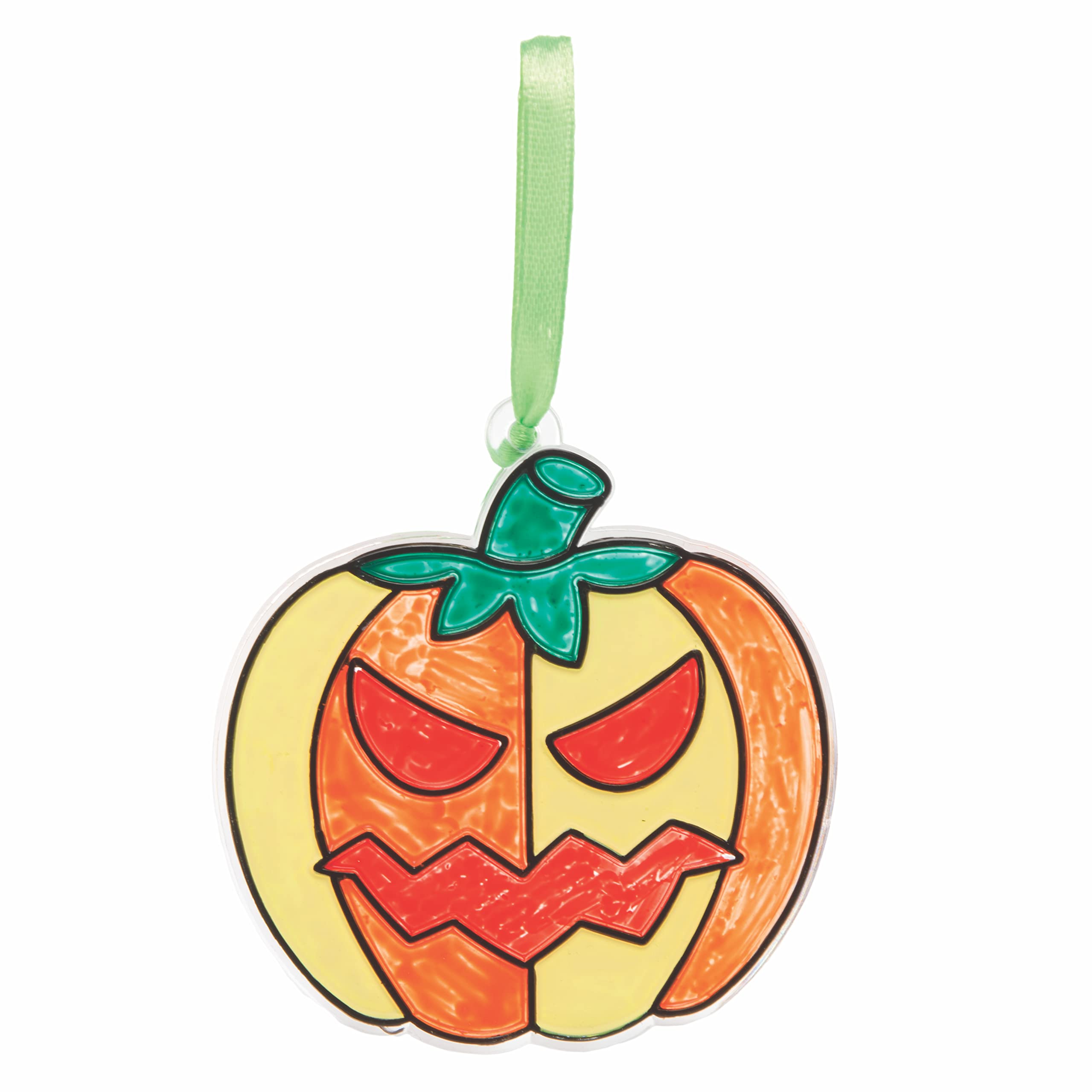 Baker Ross FE751 Pumpkin Suncatcher Decorations - Pack of 10, Multicolor Acrylic Craft Kits 3