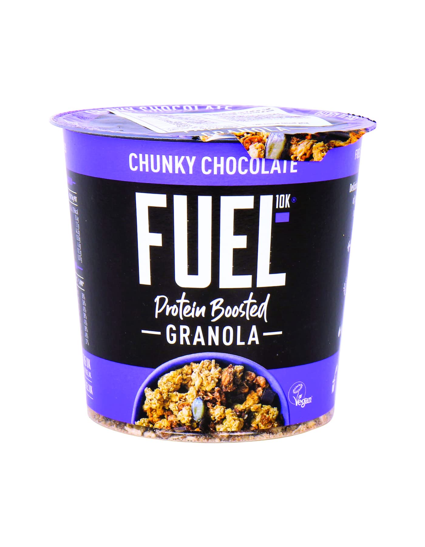 Fuel10k Granola Chunky Chocolate 70g - High Fibre Protein Boosted Crunchy Muesli with Dark Chocolate Pieces